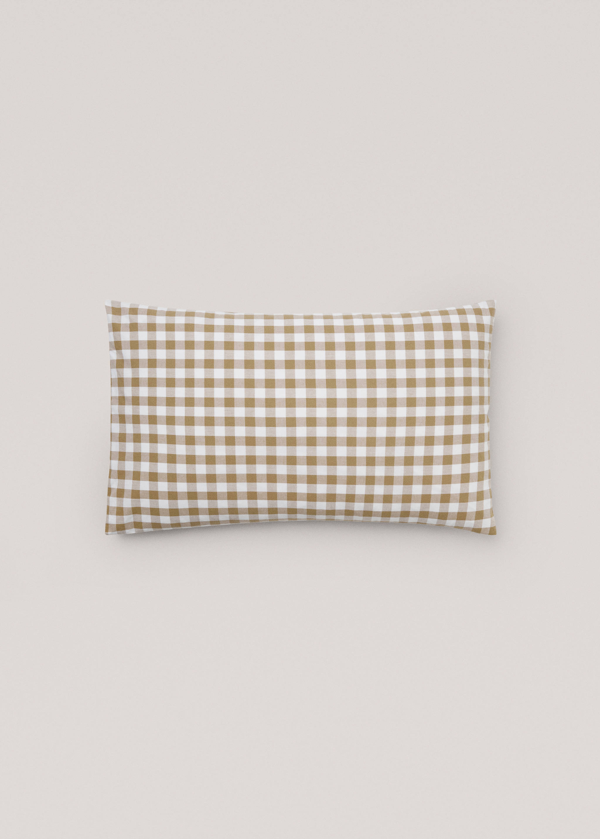 100% cotton gingham check pillow cases 50x75cm (2u) - Article without model