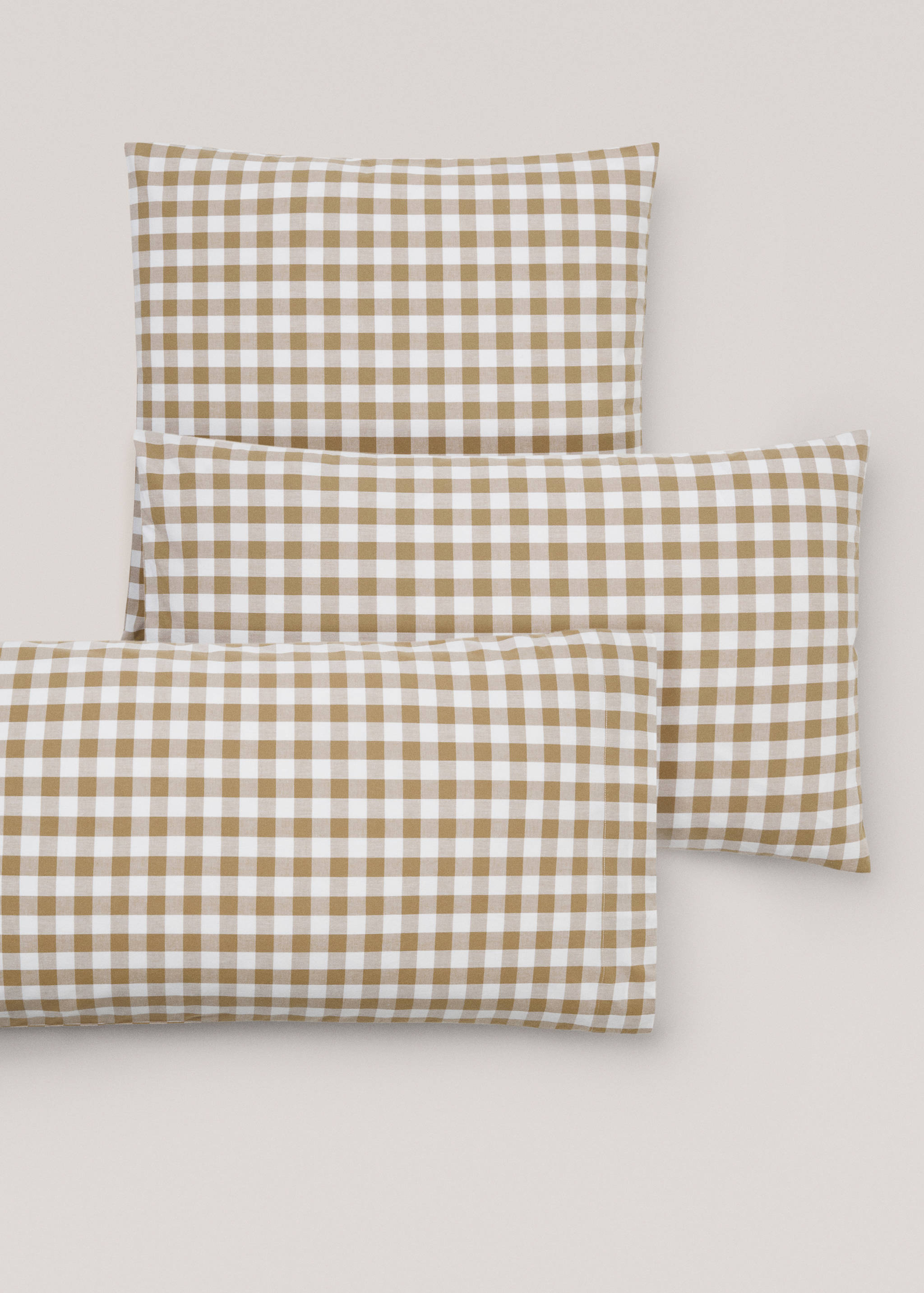 100% cotton gingham check pillow cases 50x75cm (2u) - Details of the article 5