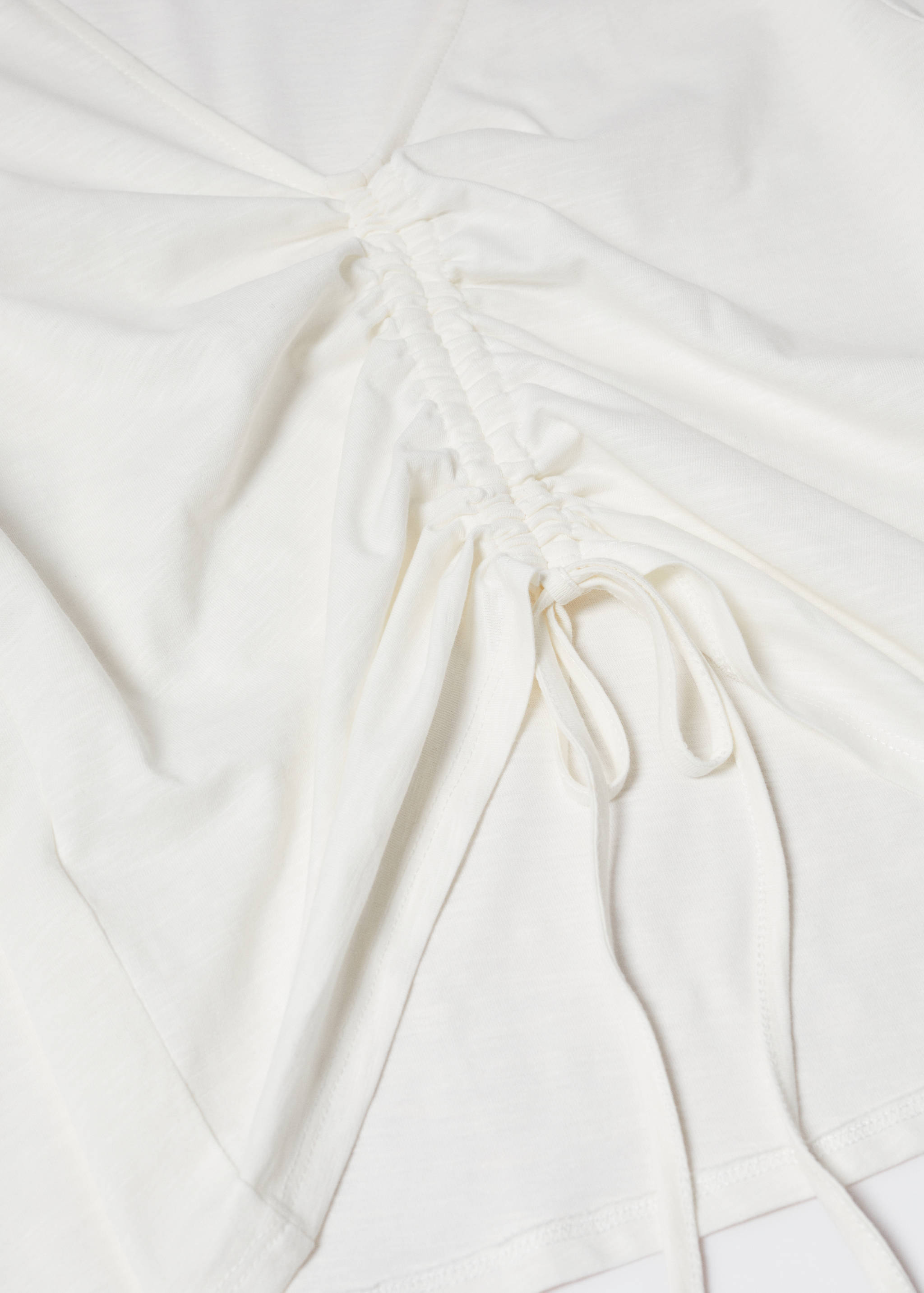 T-shirt coton détail froncé - Détail de l'article 8