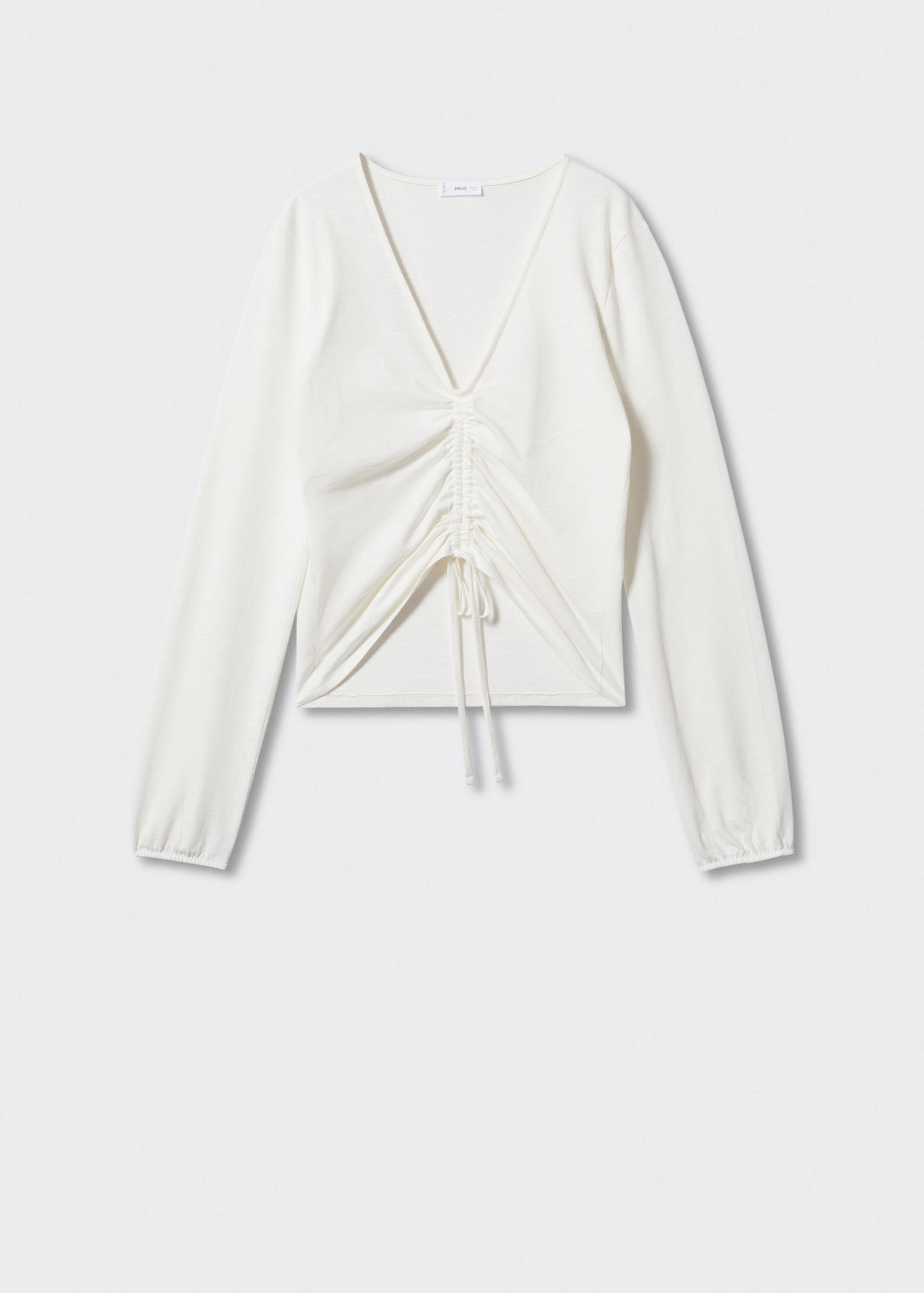 T-shirt coton détail froncé - Article sans modèle