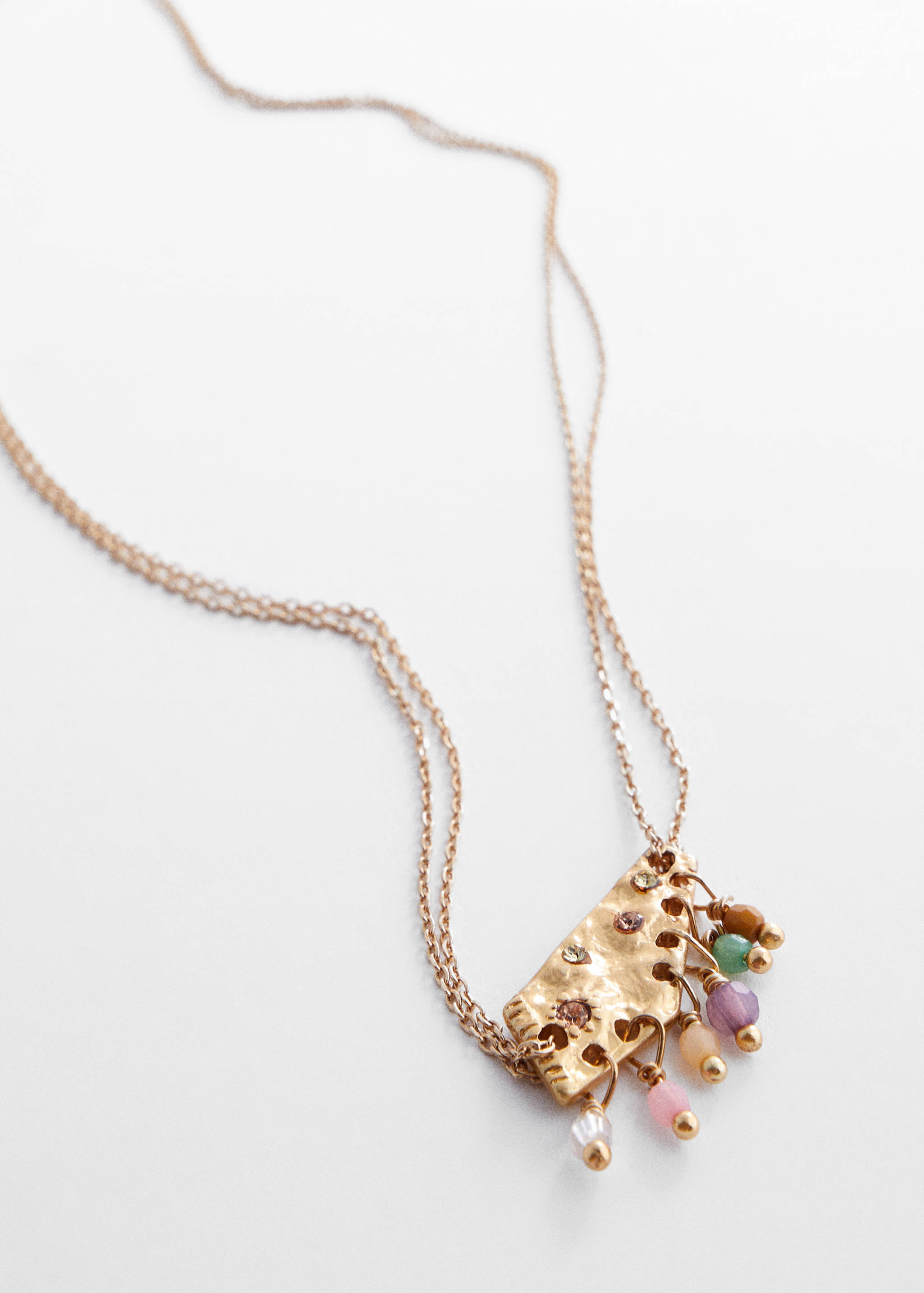 Crystal bead necklace - Medium plane