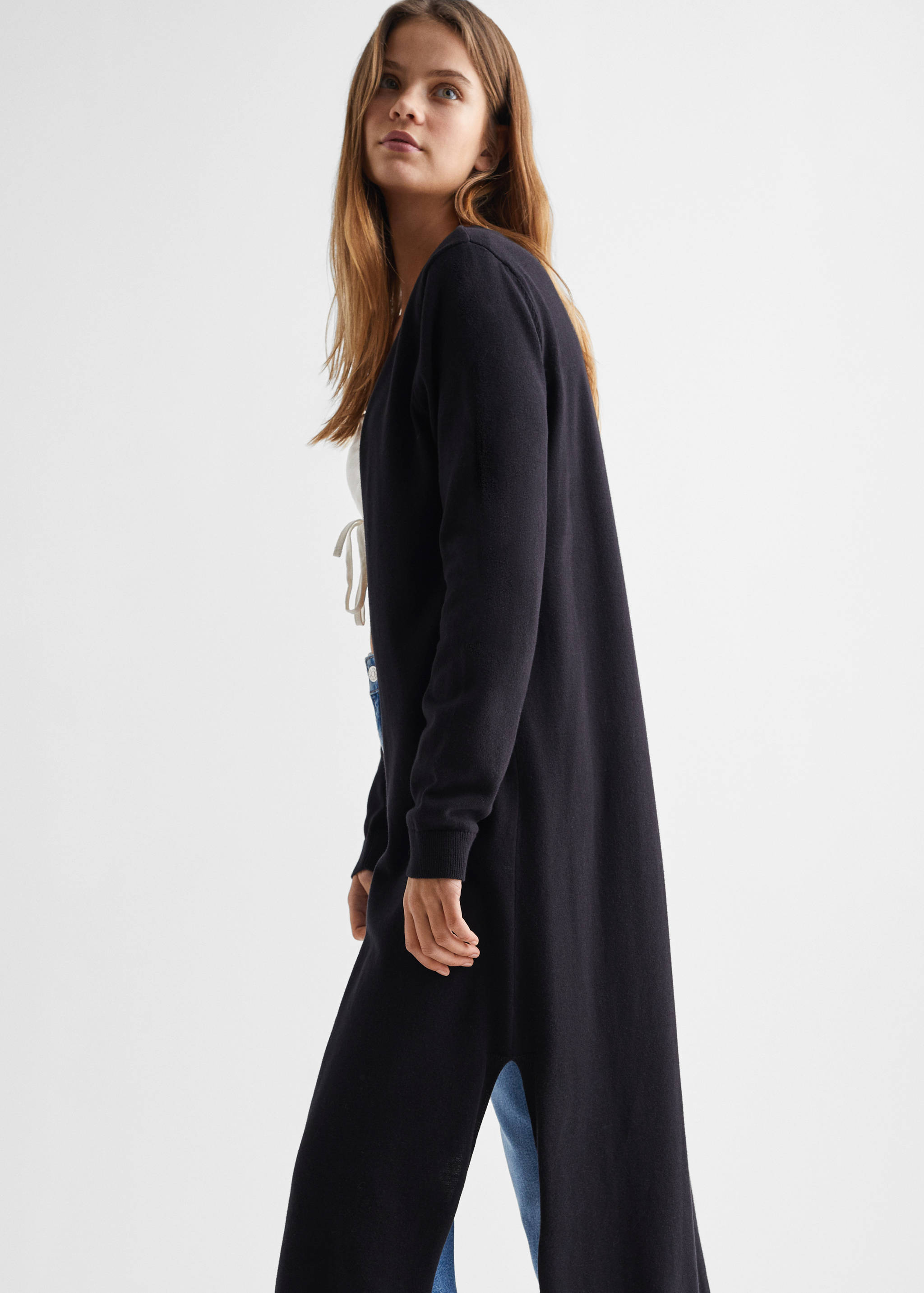 Strickjacke aus Lyocell-Mix - Mittlere Ansicht