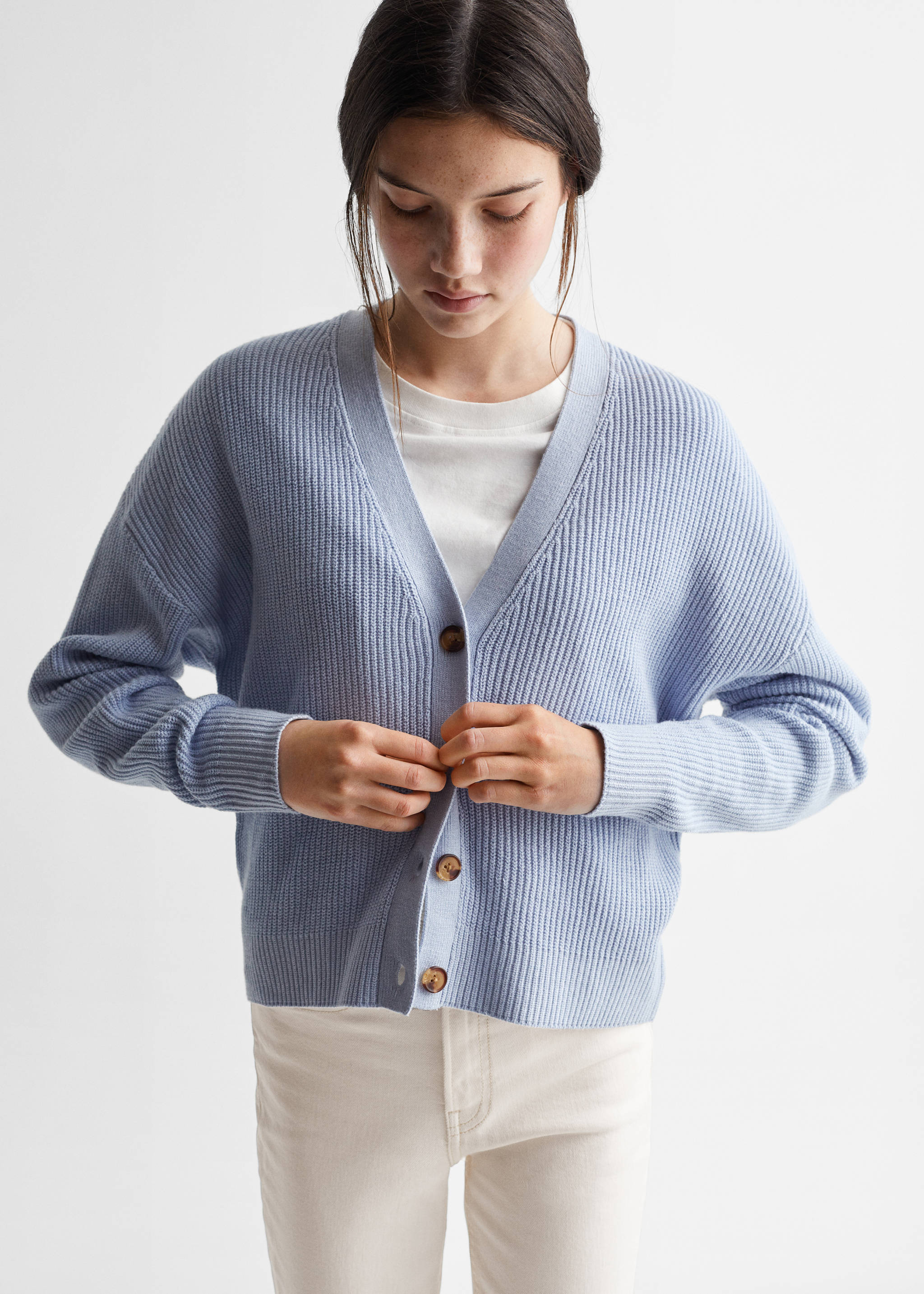 Ribbed knit cardigan - Details of the article 4
