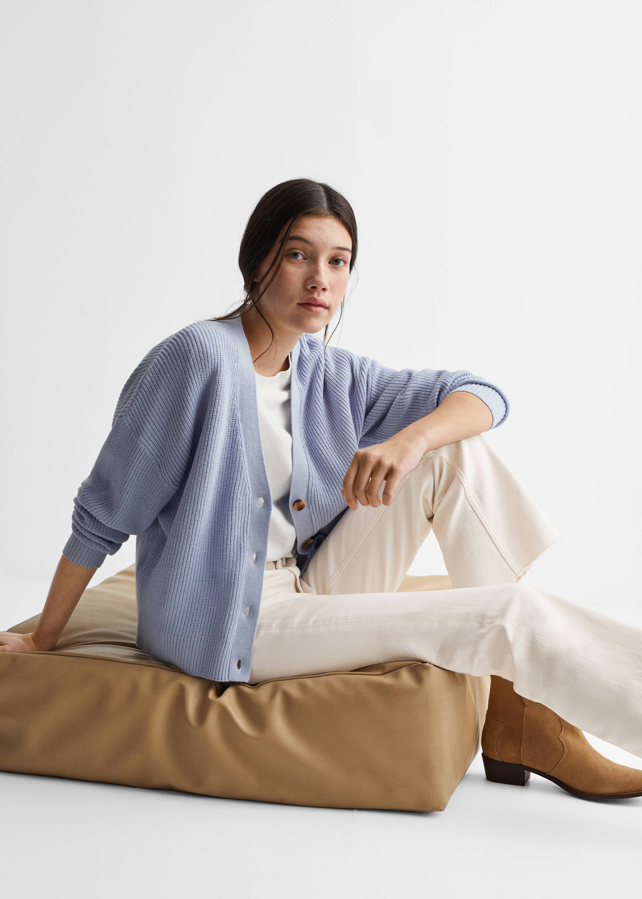 Ribbed knit cardigan - Details of the article 2