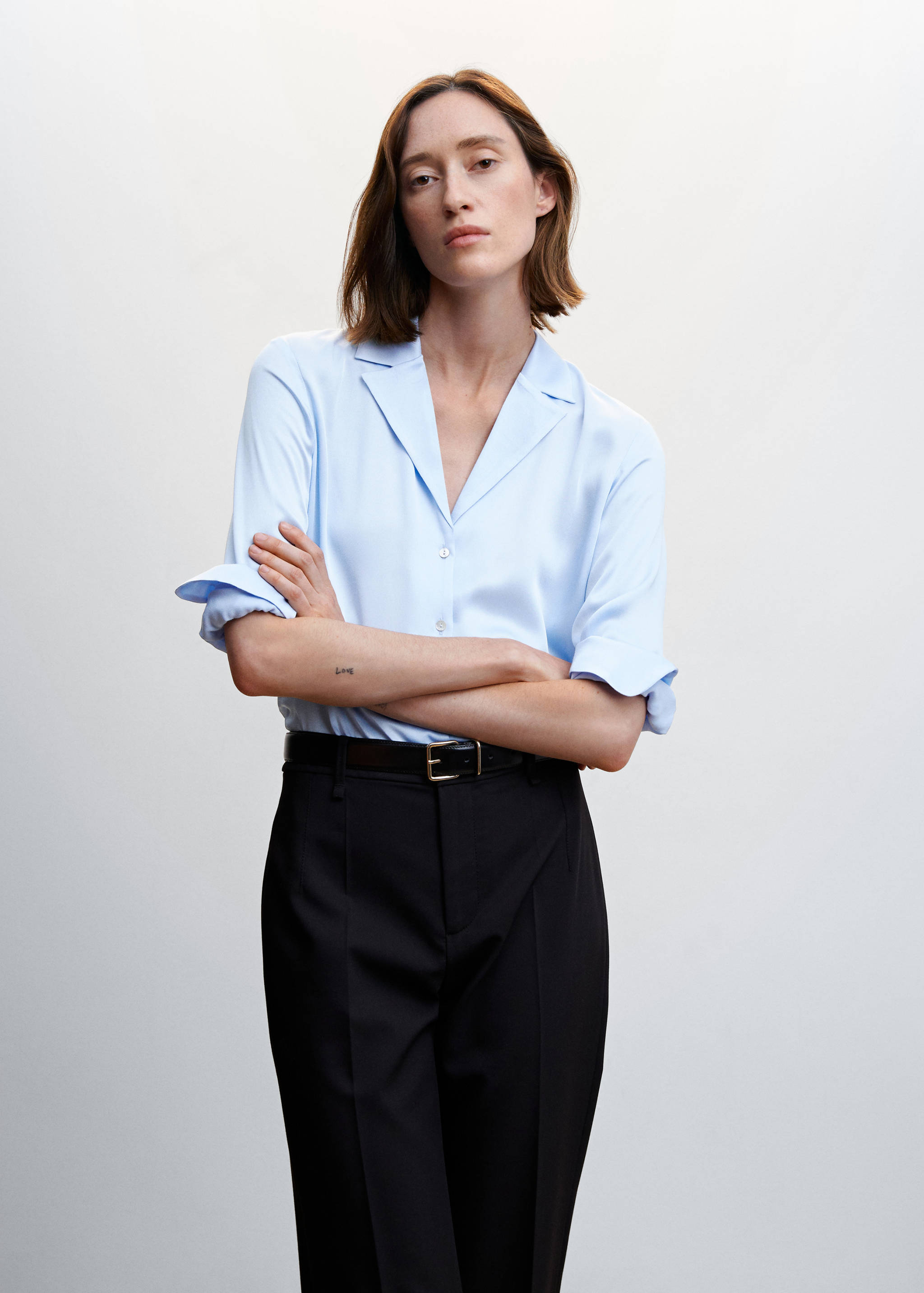 Lapels flowy shirt - Medium plane