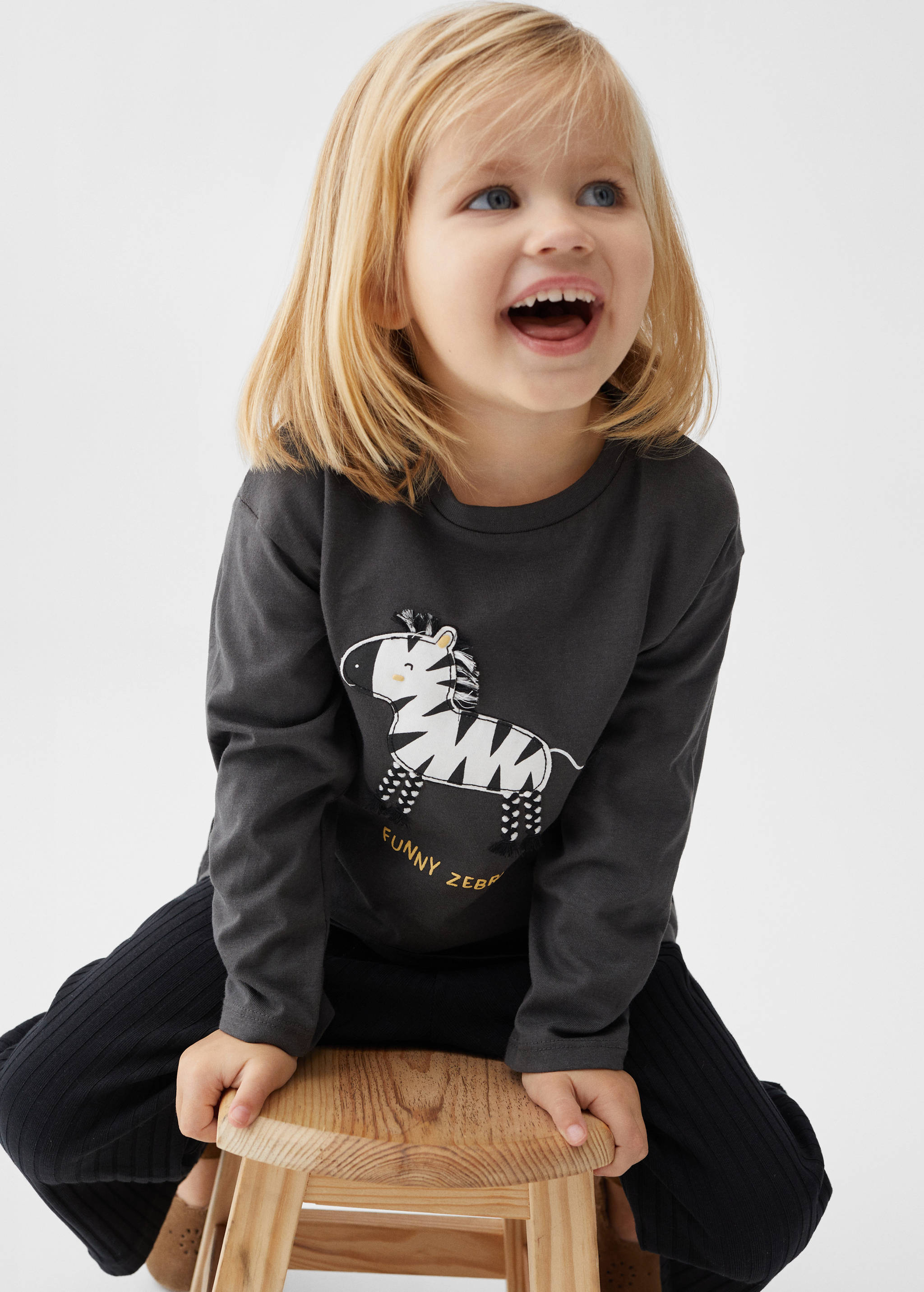 T-shirt manches longues imprimé - Plan moyen