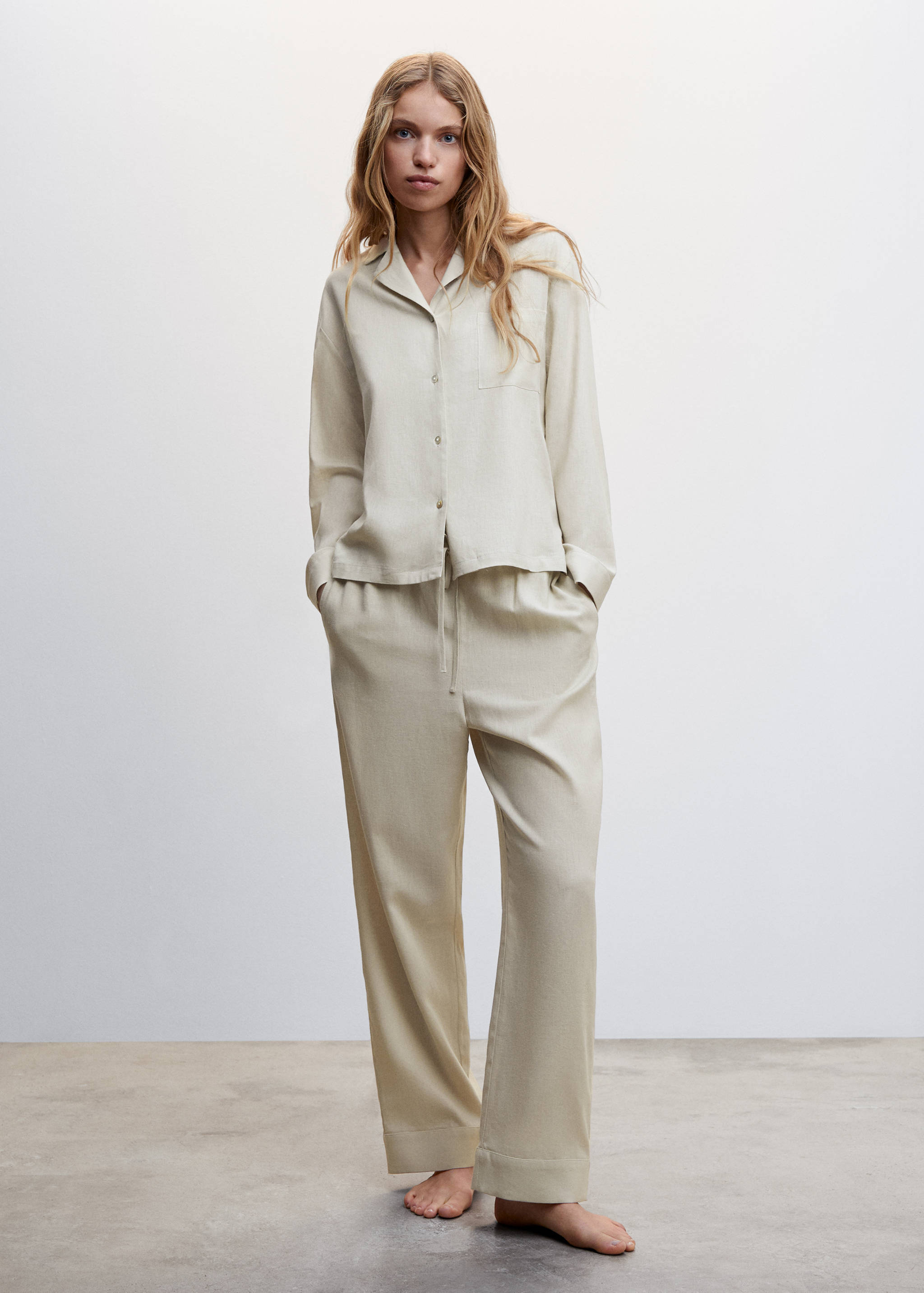 Chemise pyjama lin - Plan général