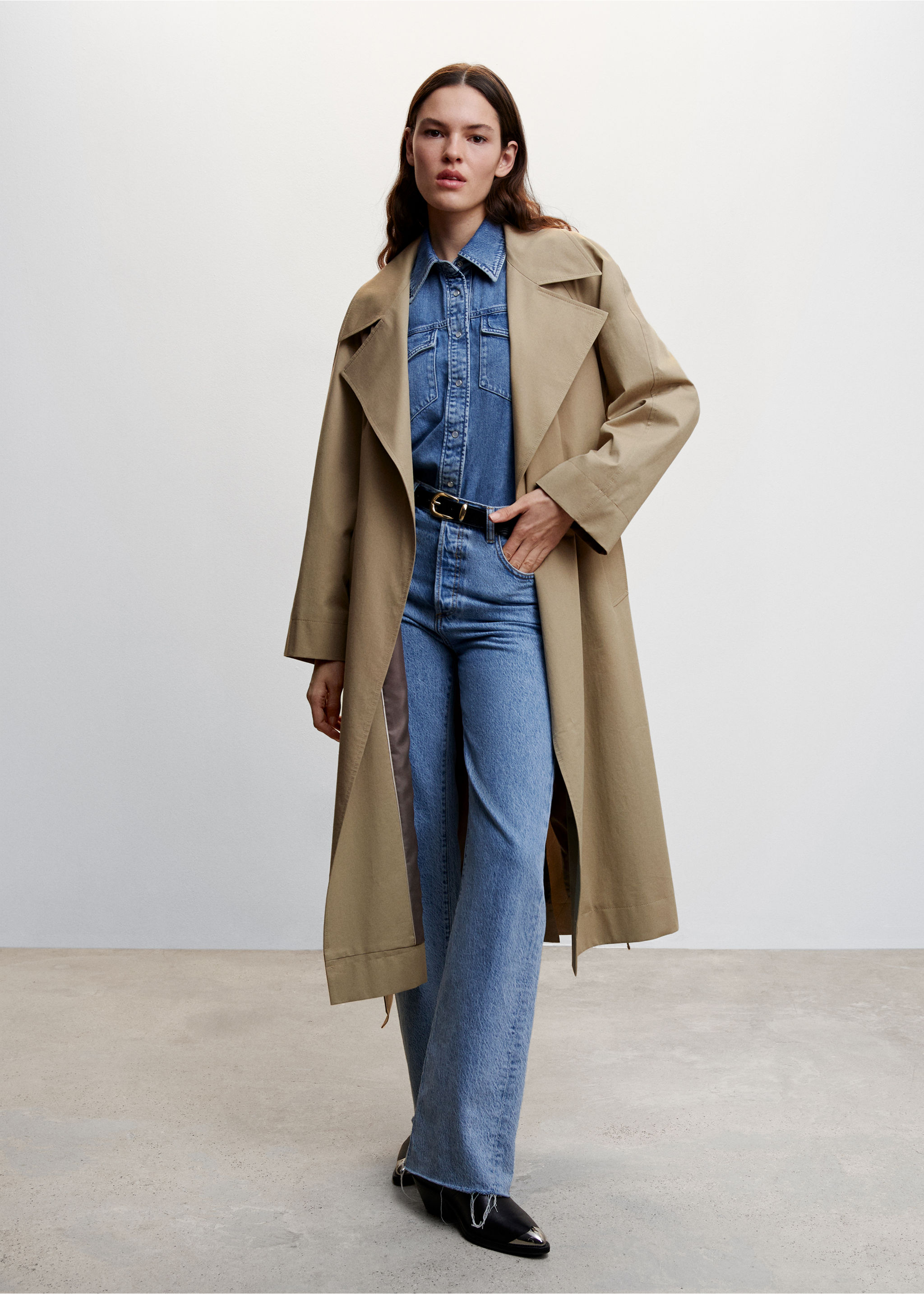 Trench coton oversize - Plan général