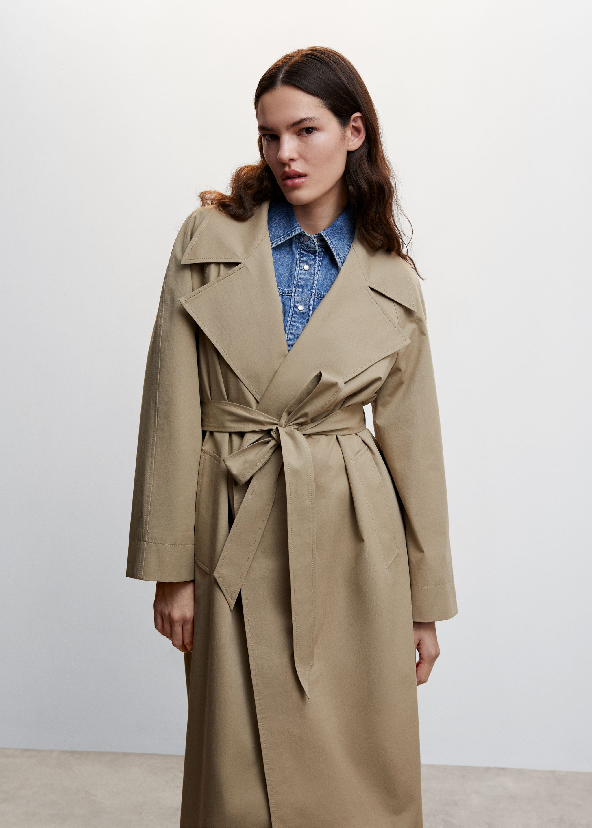 Trench coton oversize - Plan moyen