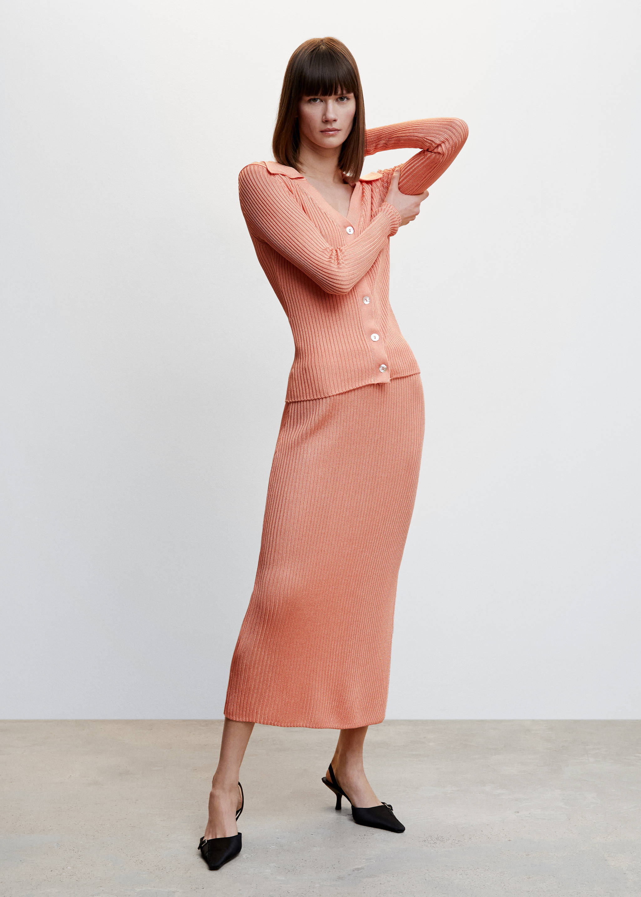 Kardigan s límečkem stylu polokošile - Celkový náhled