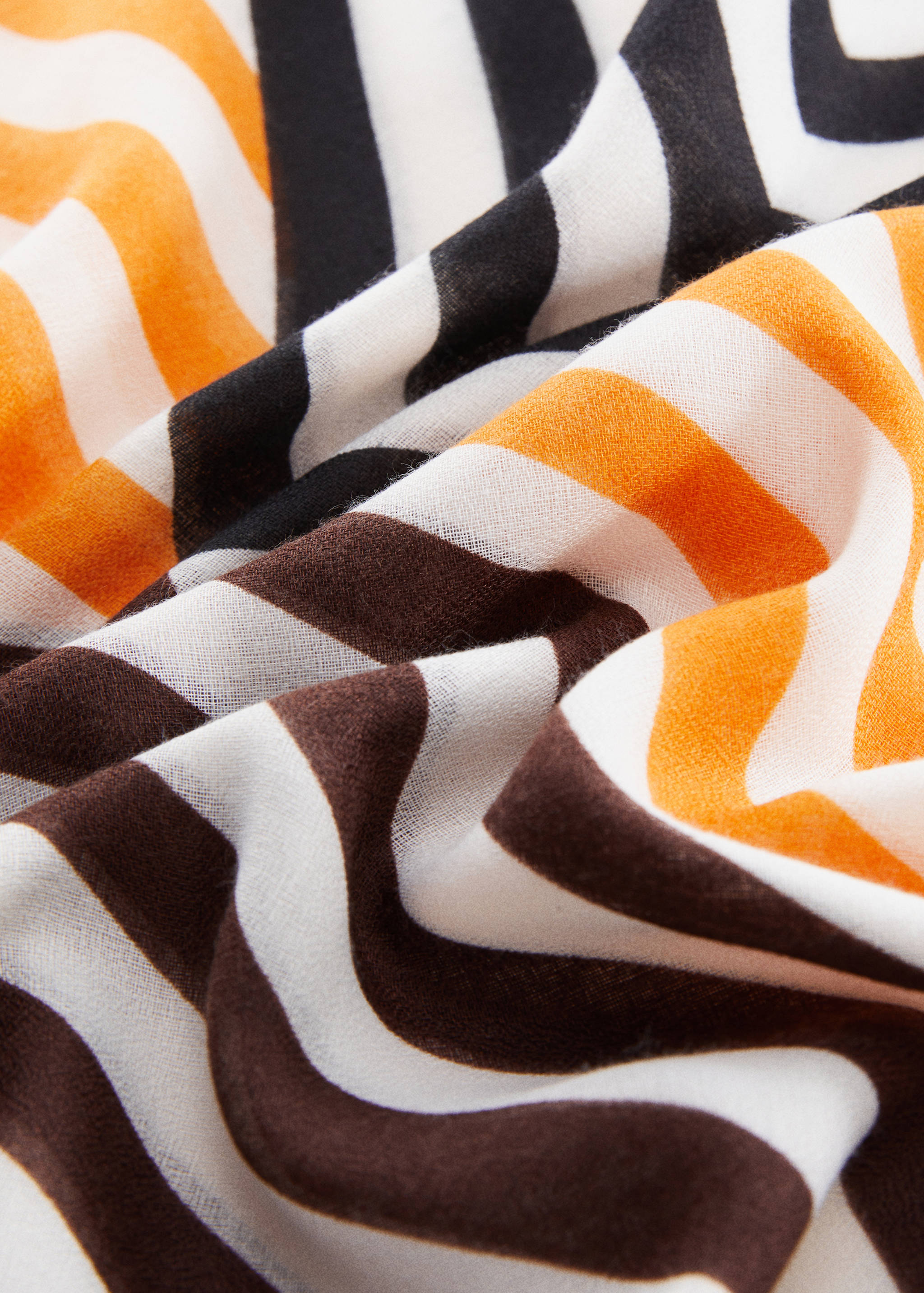 Striped bicolour scarf - Medium plane