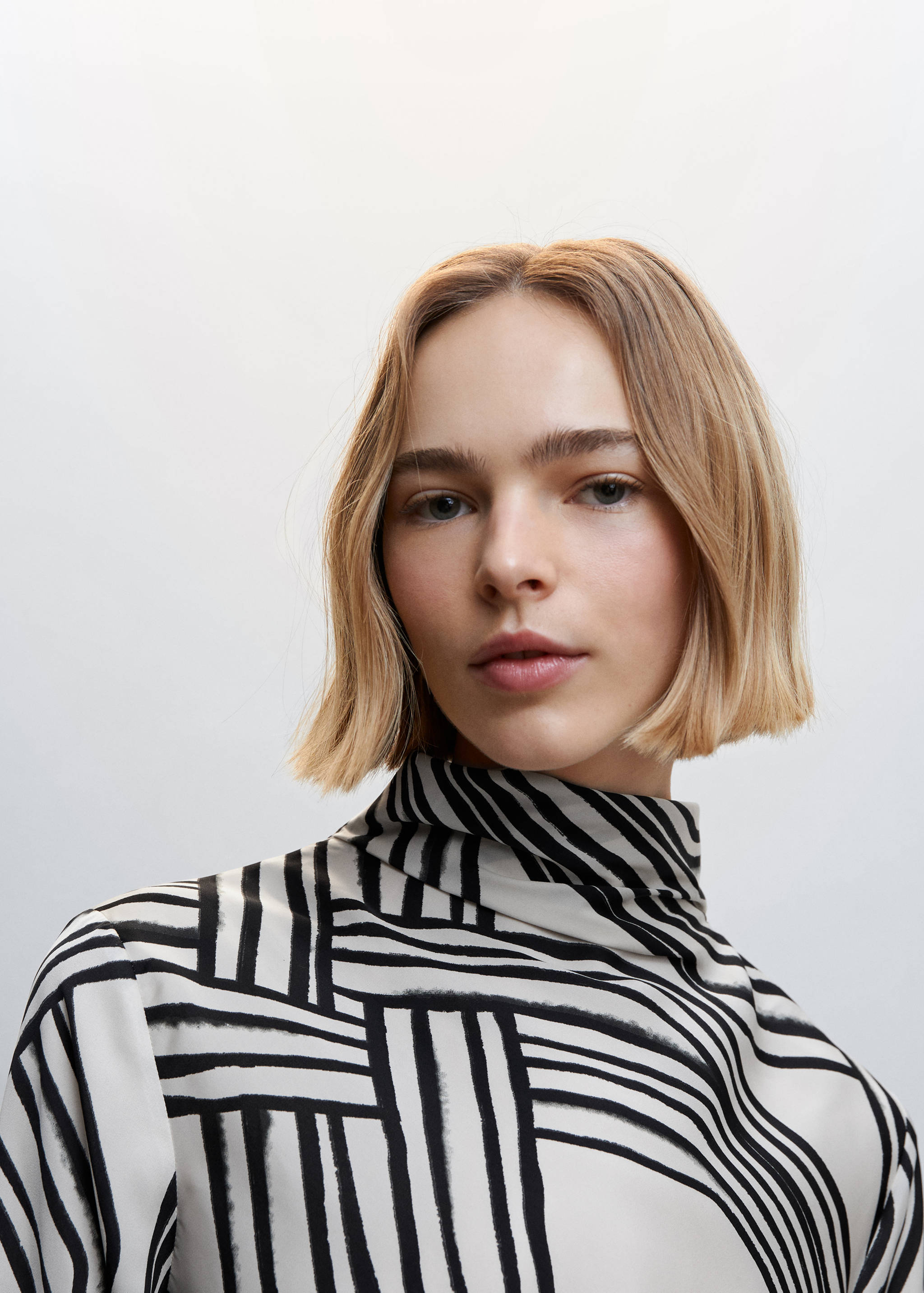 Satin print blouse - Details of the article 1