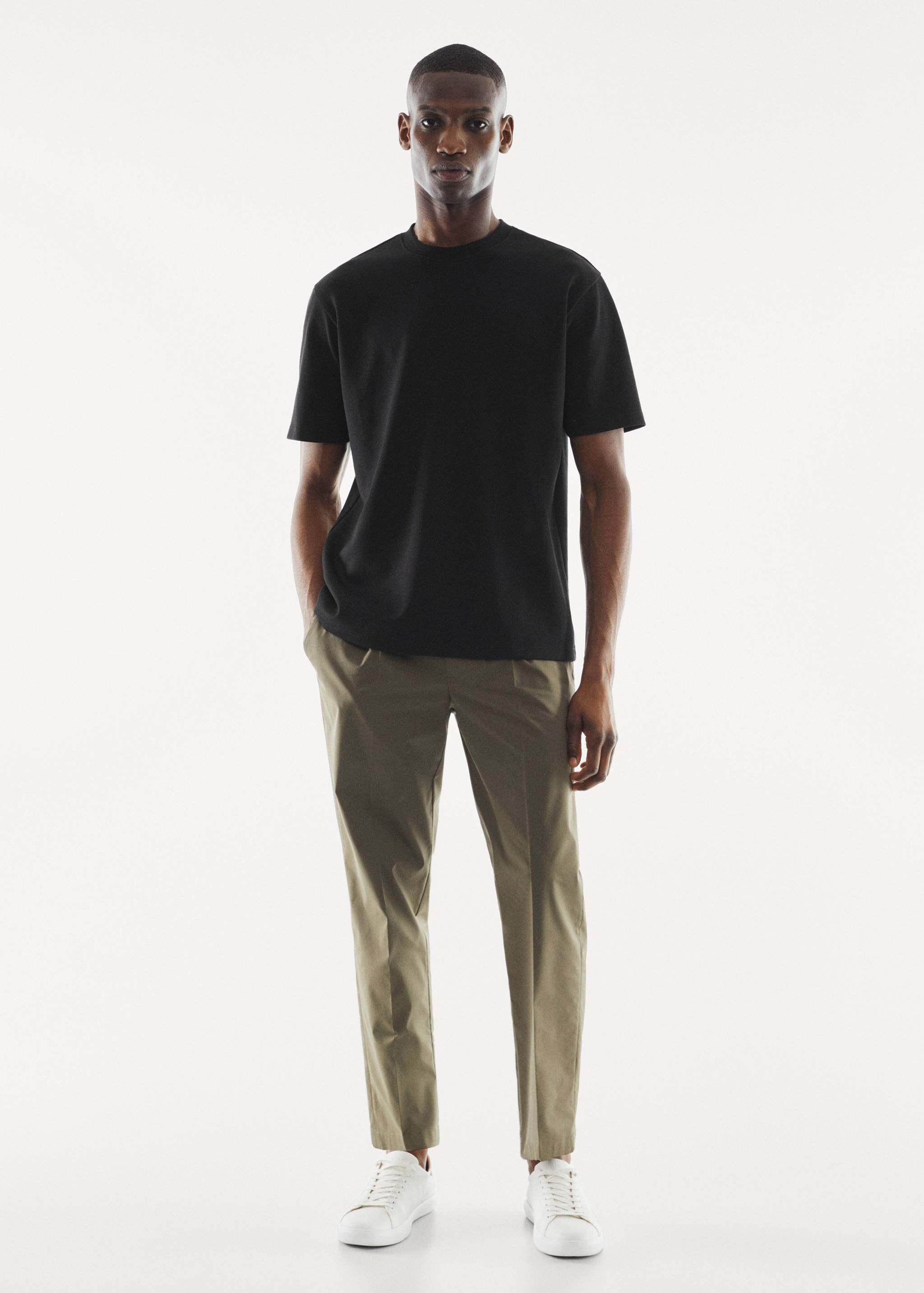 Ademend katoenen T-shirt - Overzichtstekening