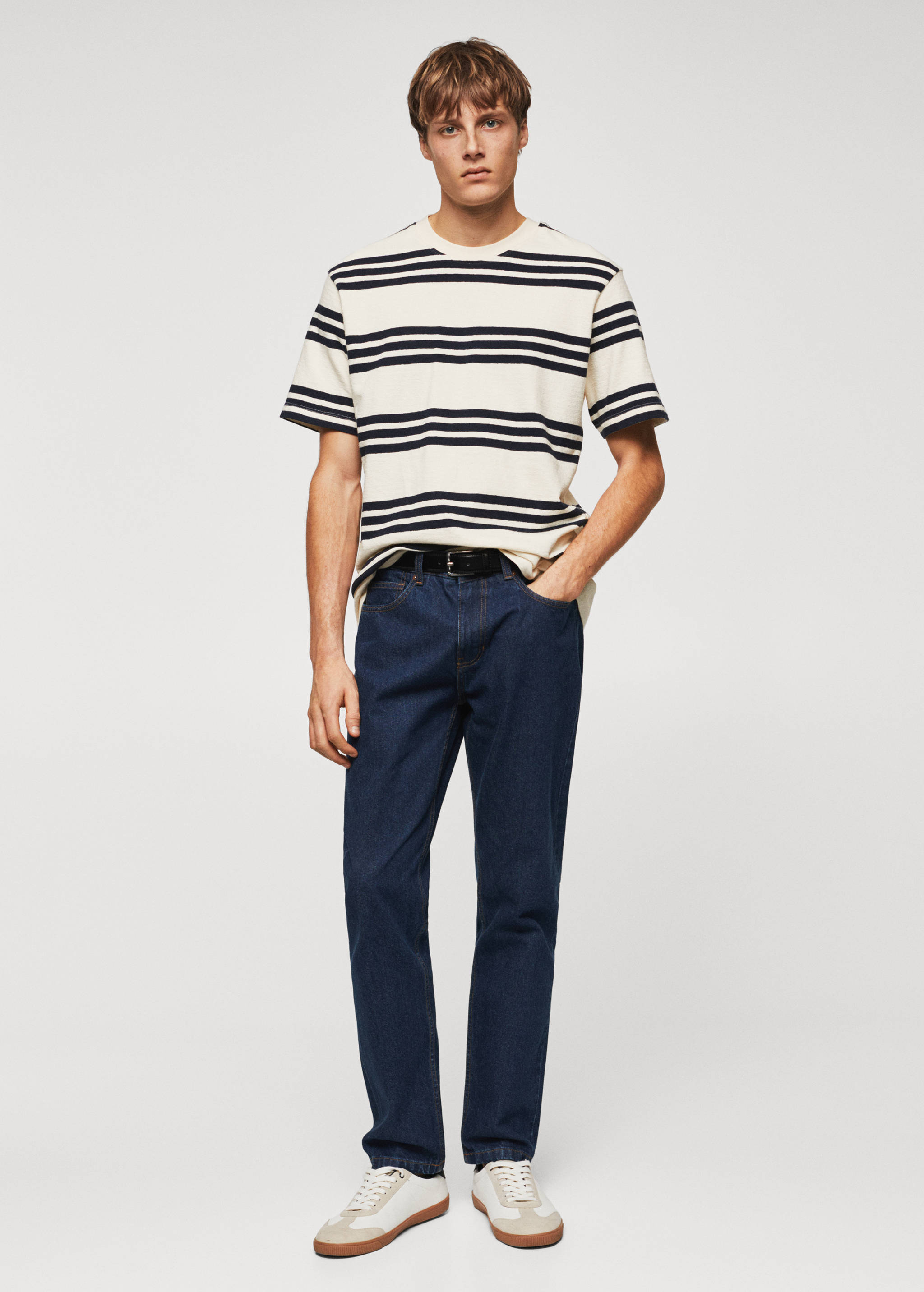 Gestreiftes Baumwoll-Shirt - Allgemeine Ansicht