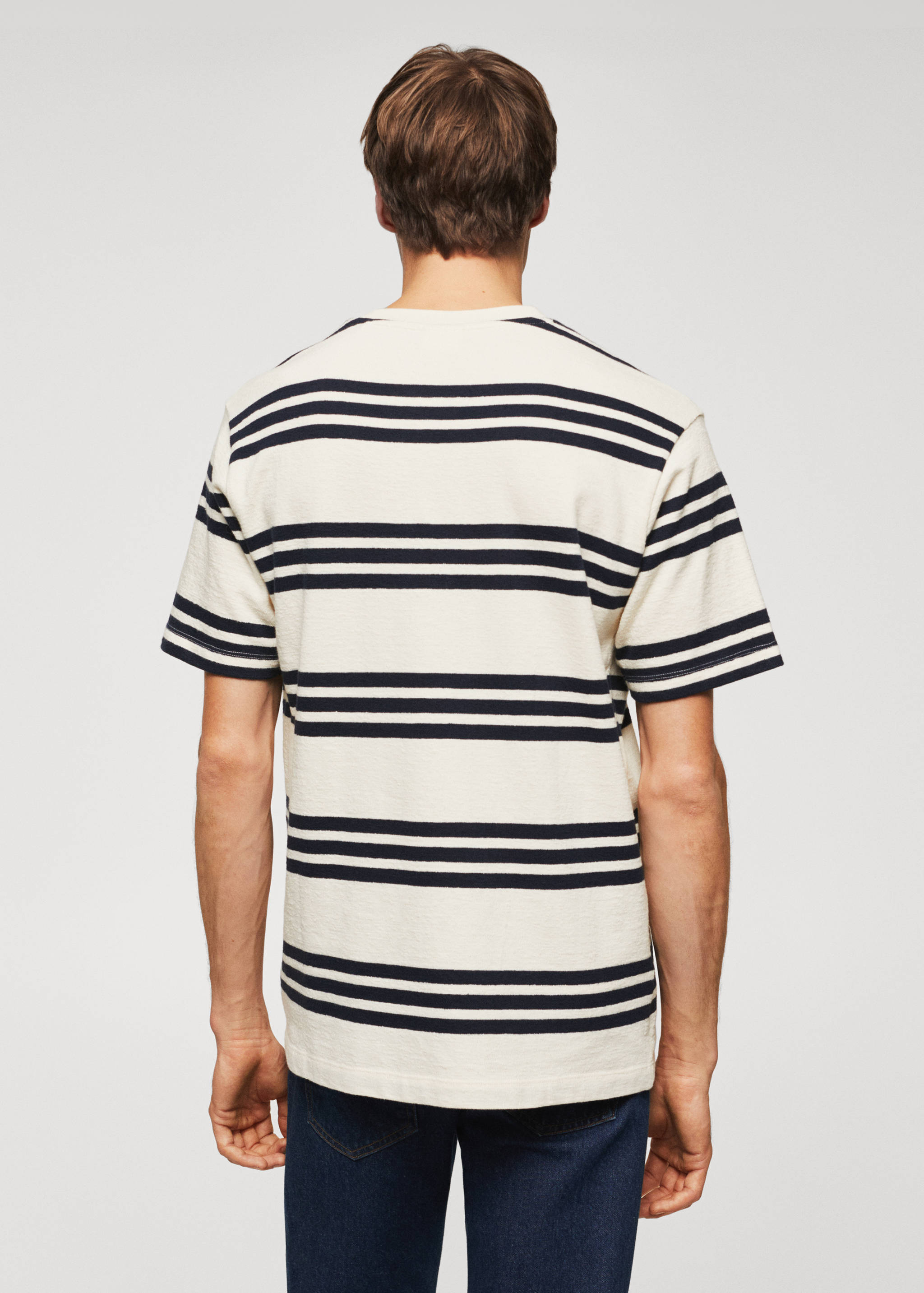 Gestreiftes Baumwoll-Shirt - Rückseite des Artikels