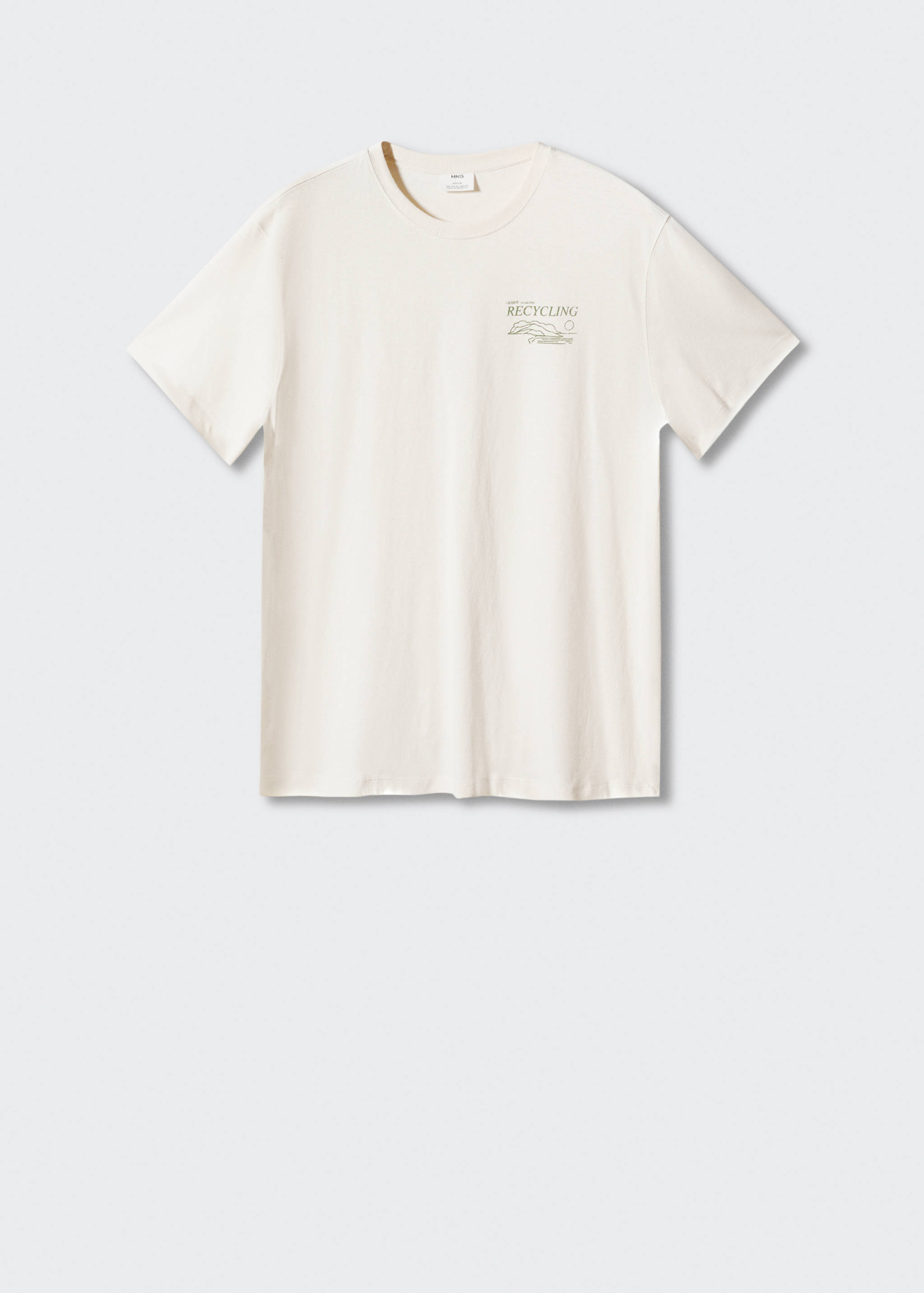 100% cotton t-shirt text - Article without model