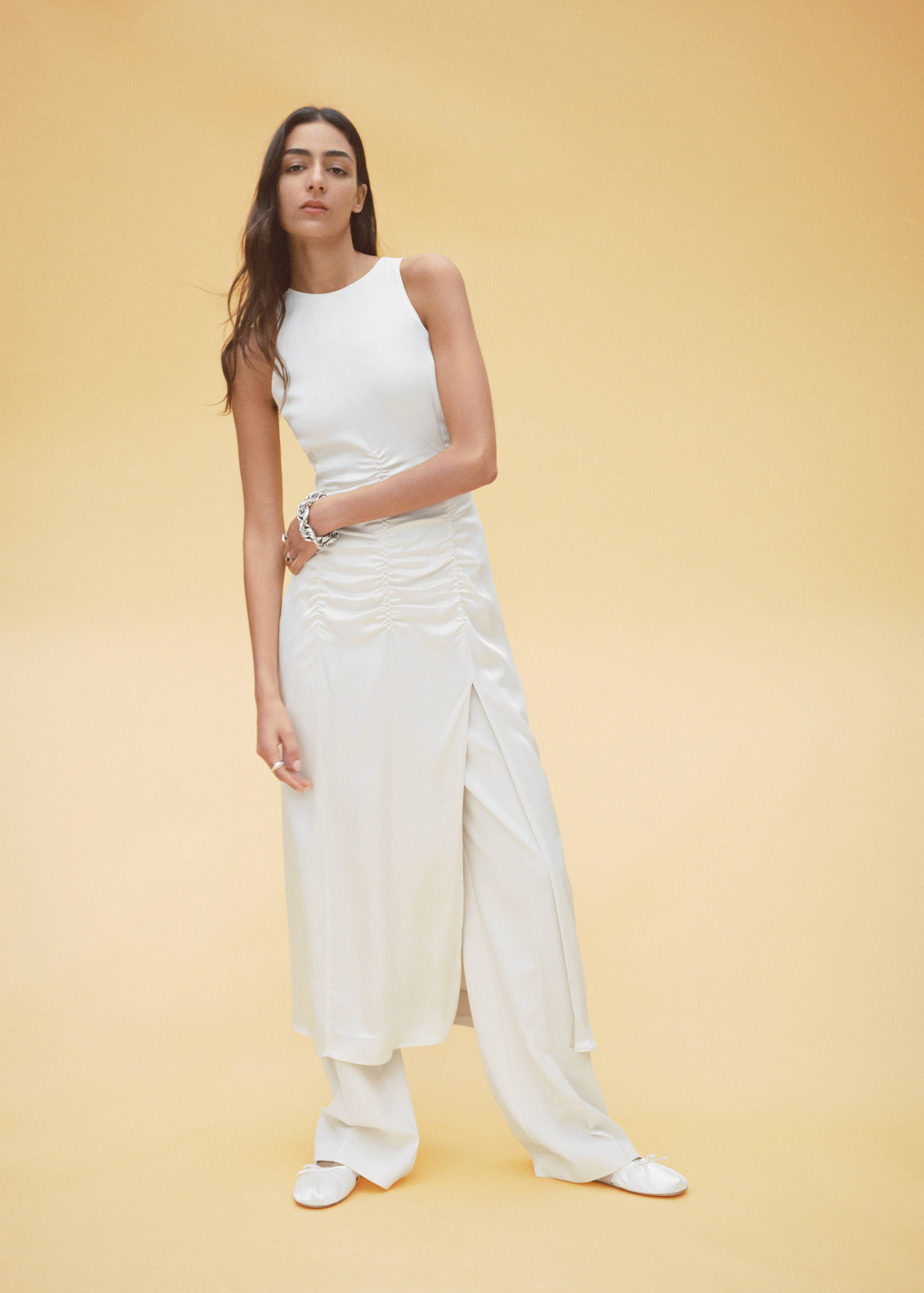 Satin draped dress - Details of the article 7