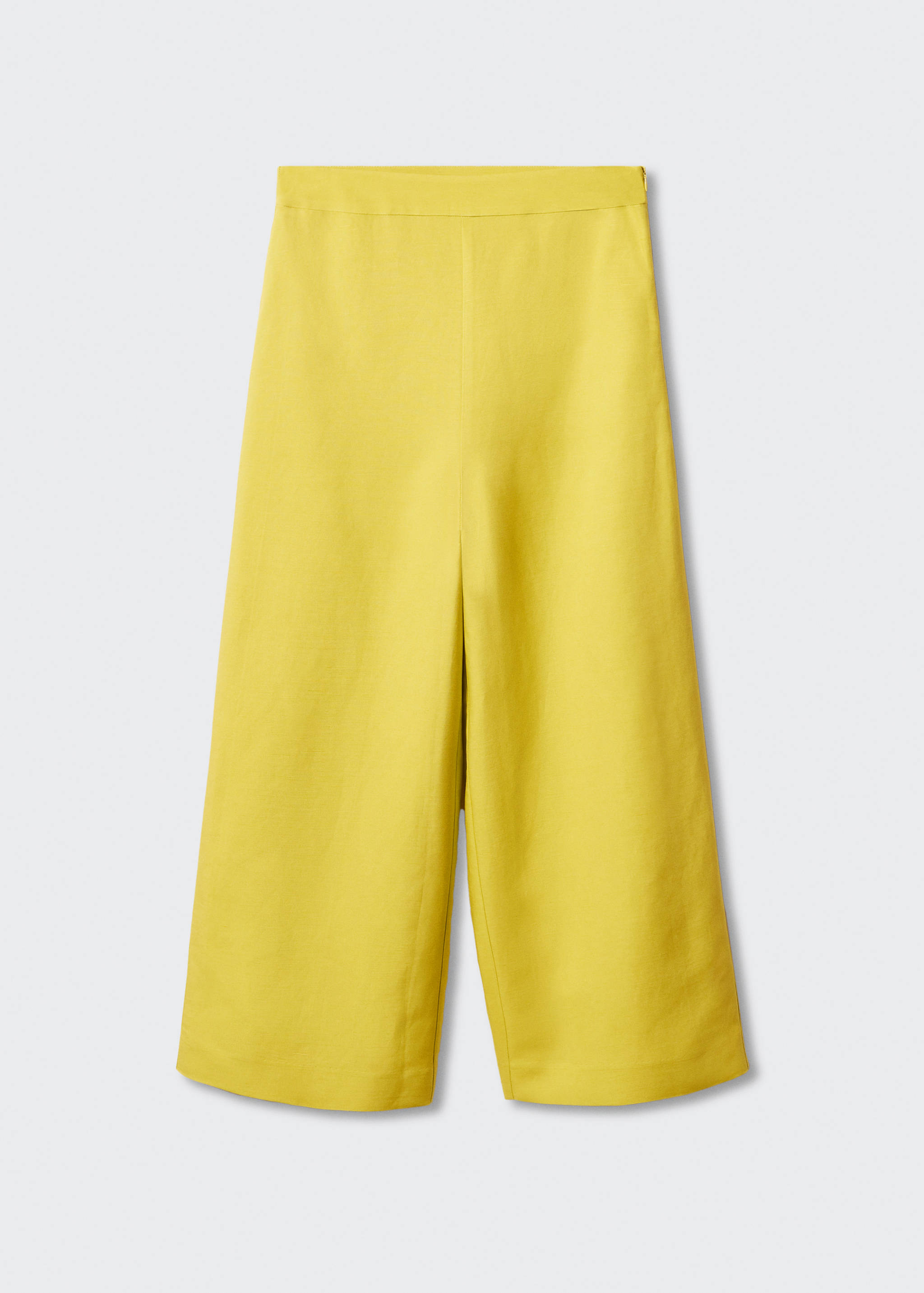 Cropped linen-blend trousers - Article without model