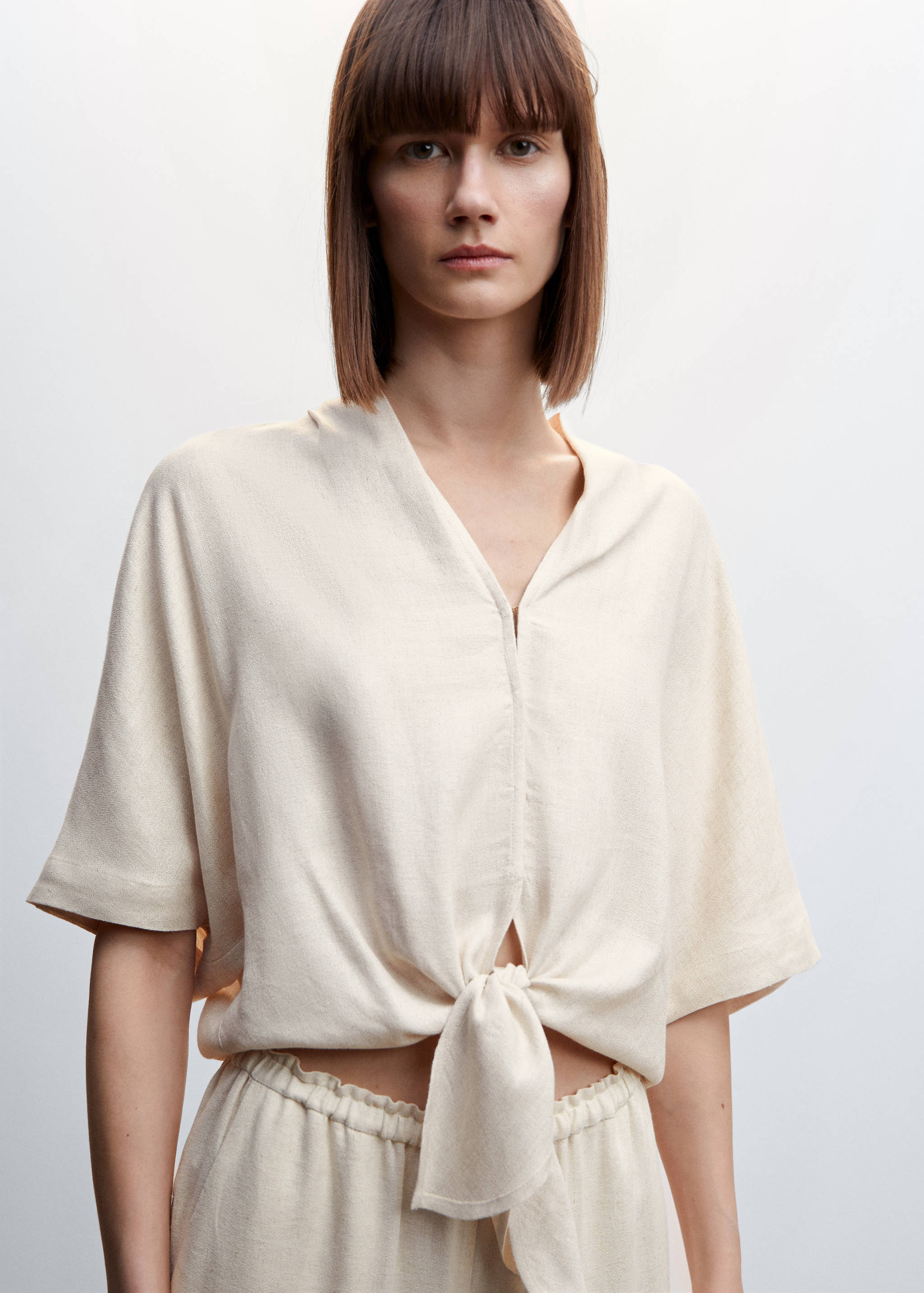 Pantalon satiné taille élastique - Détail de l'article 1