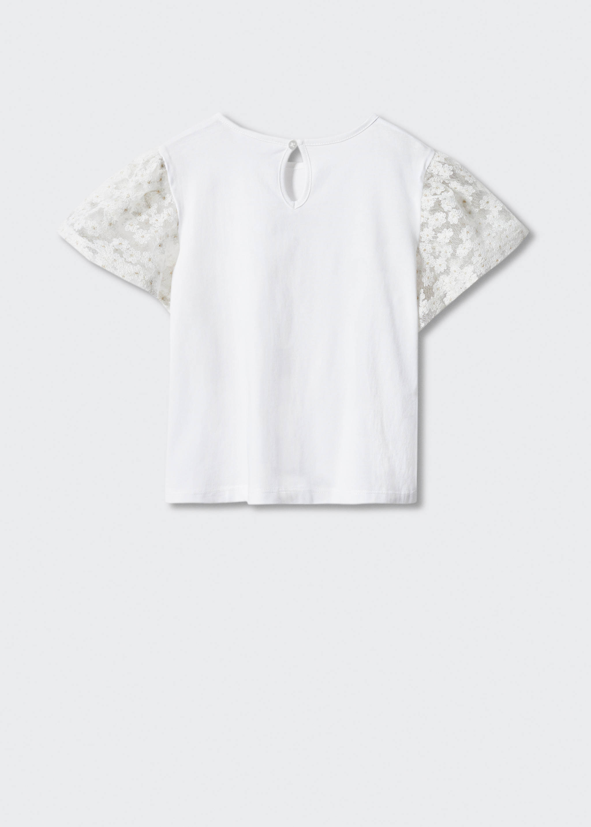 Embroidered sleeve T-shirt - Reverse of the article