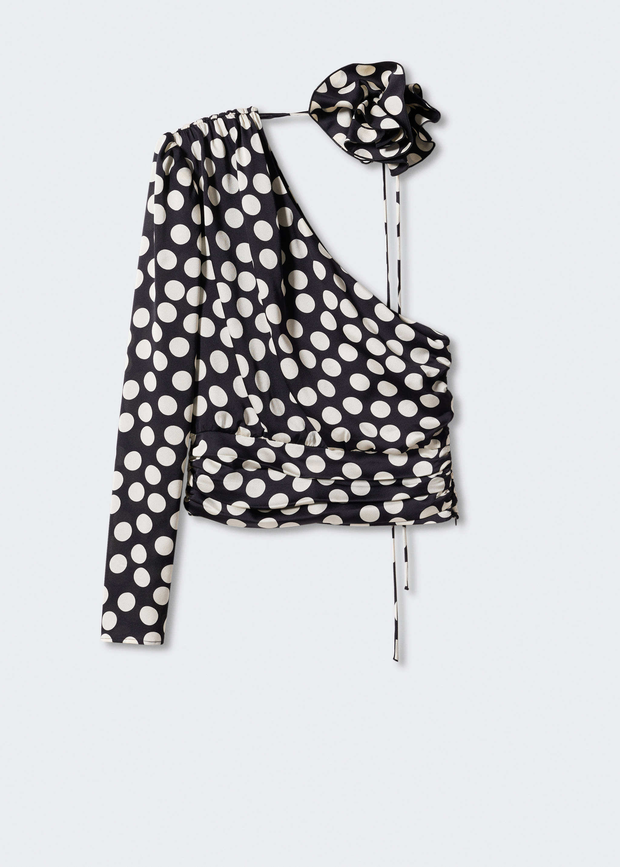 Μπλούζα πουά απλικέ λουλούδι - Προϊόν χωρίς μοντέλο