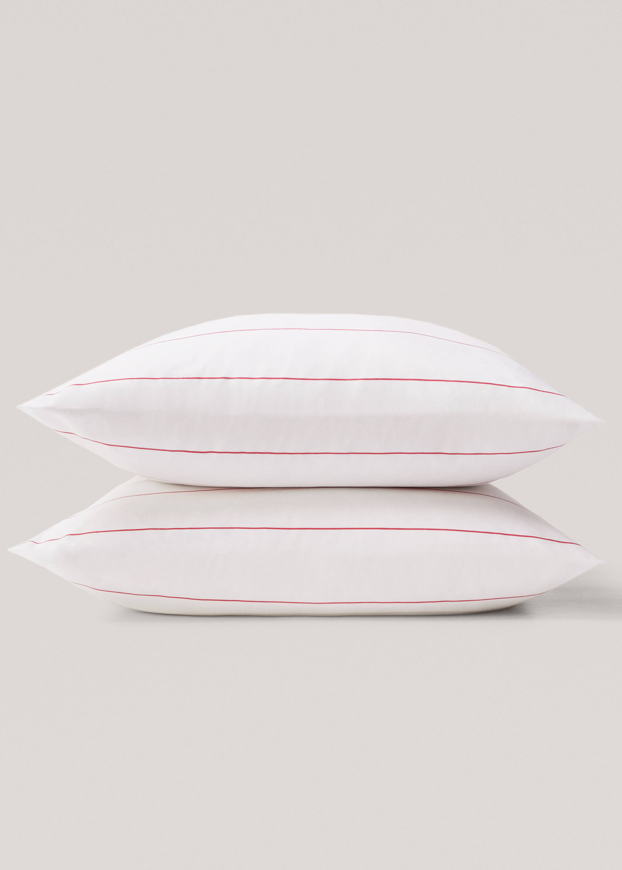 Housse de 2 housses de coussin coton rayures 60x60 cm - Détail de l'article 1