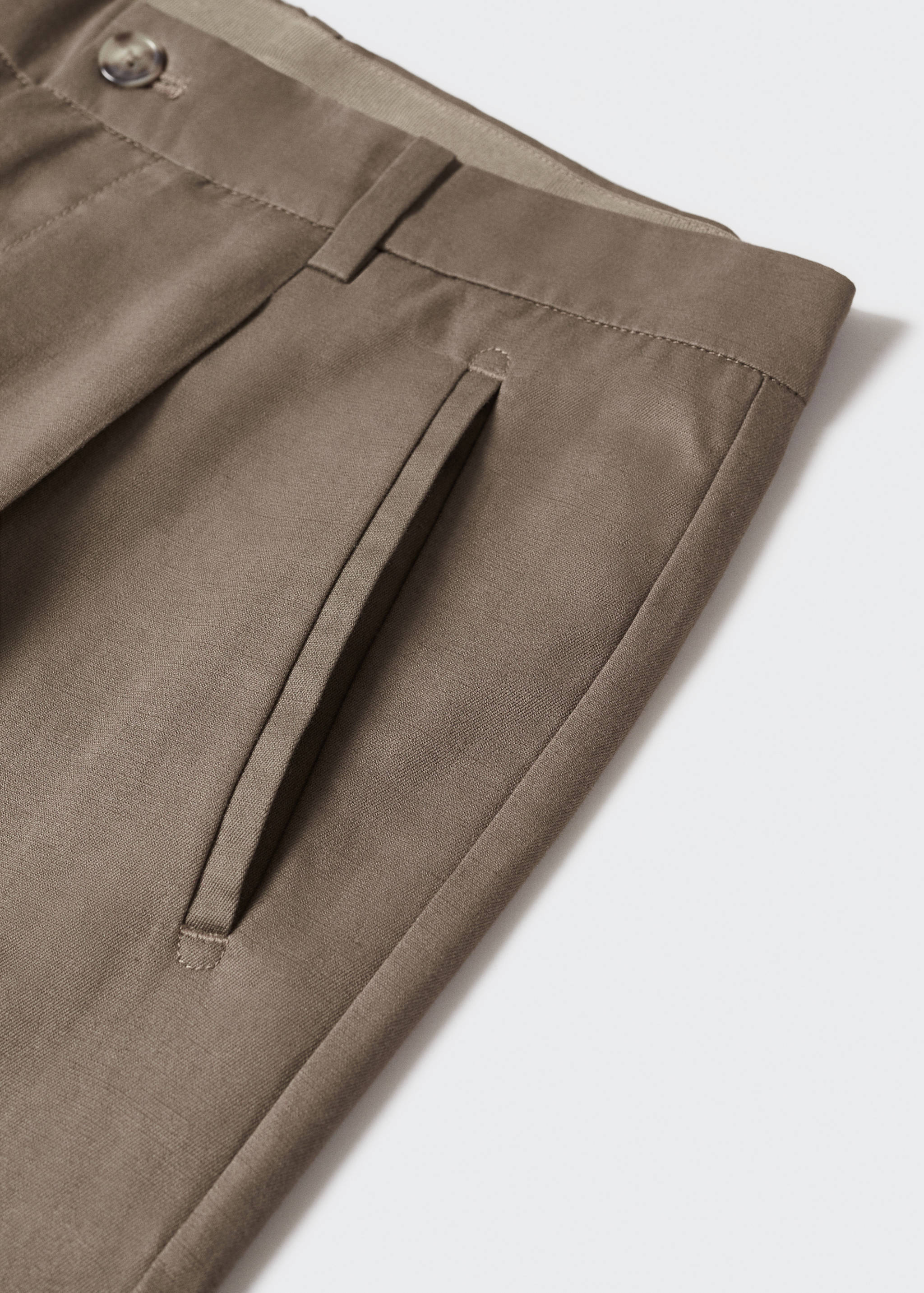 Cotton linen suit trousers with pleats - Details of the article 8