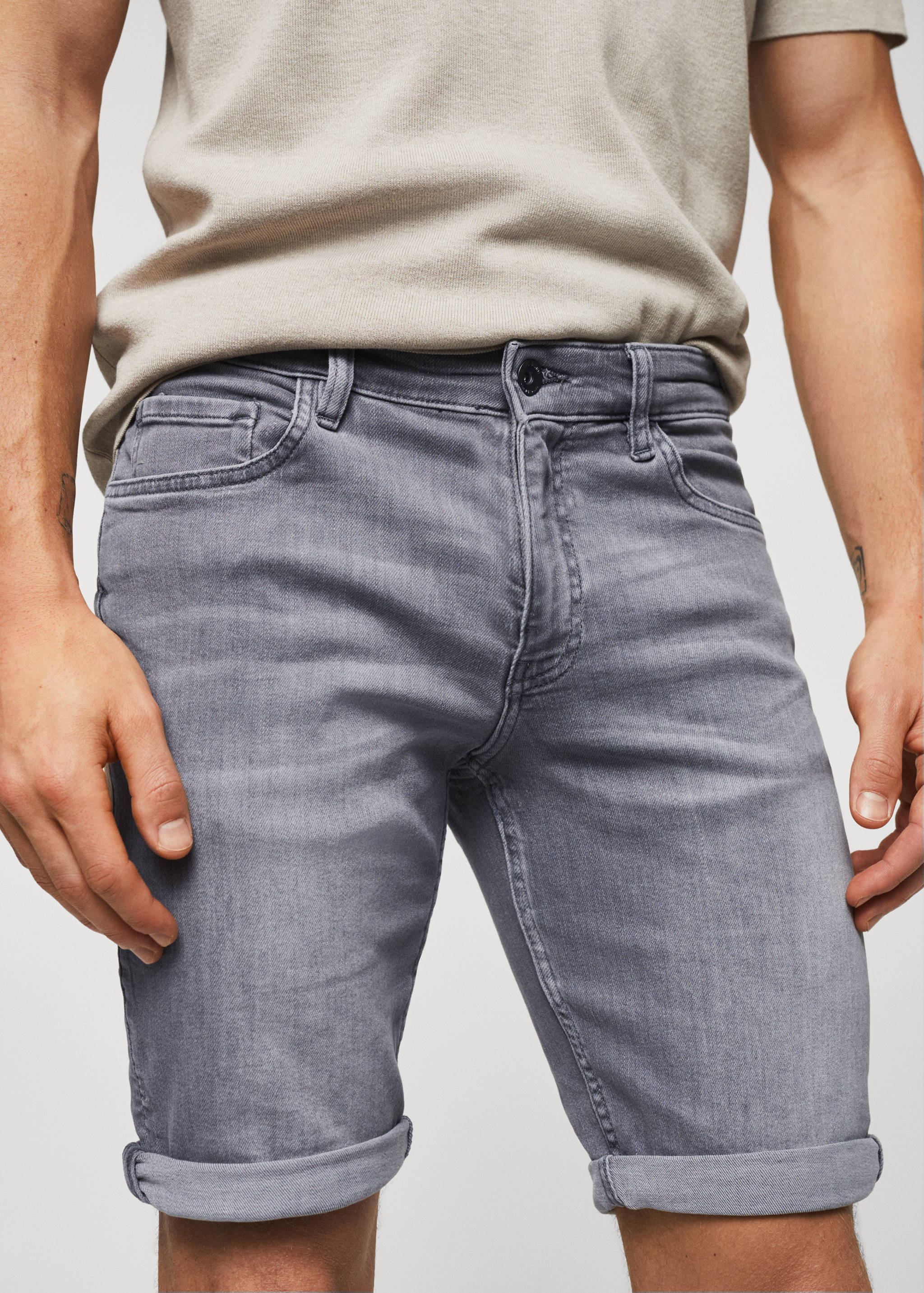Slim Fit-Jeans-Bermudashorts - Detail des Artikels 1
