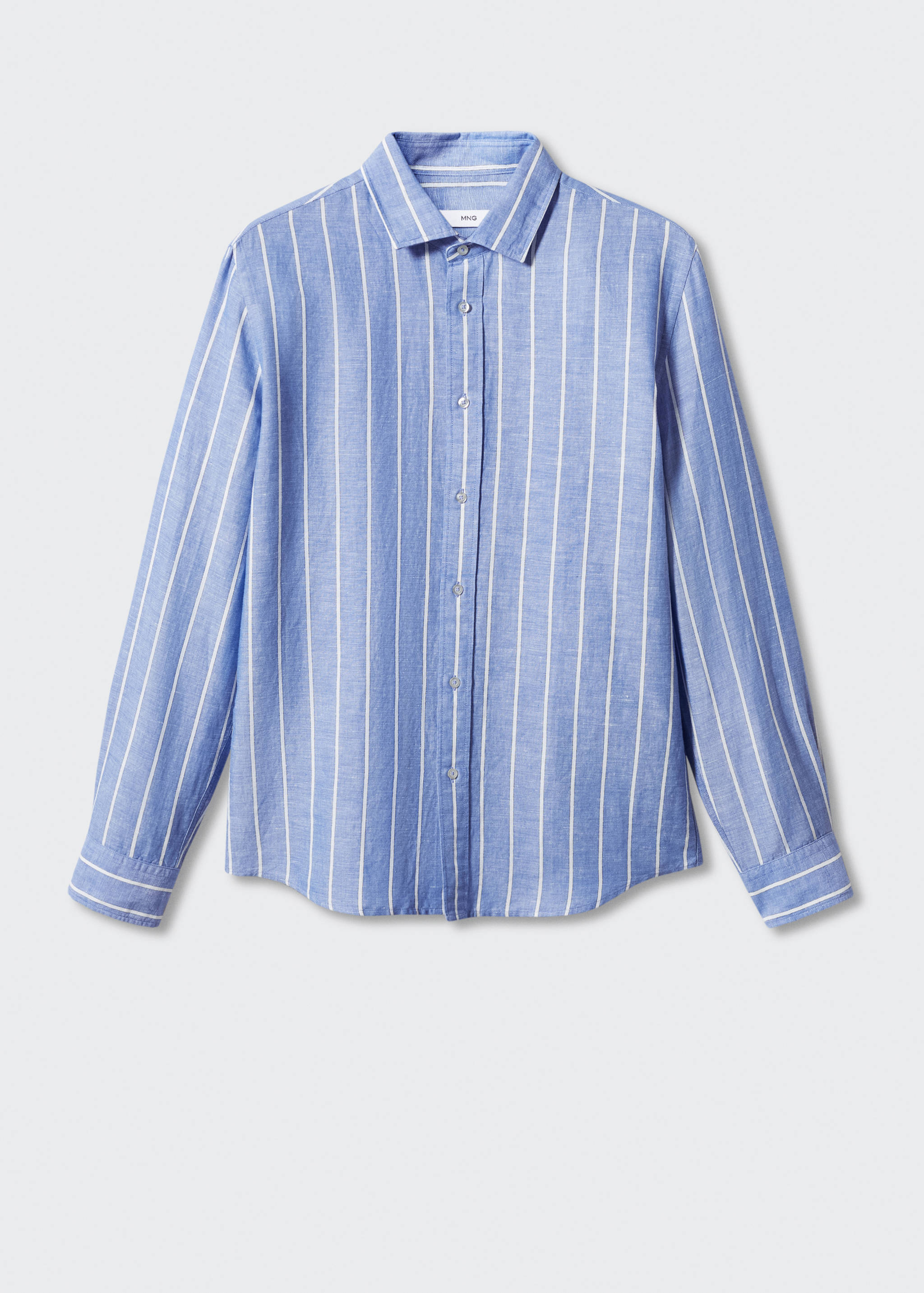 Regular-fit striped linen shirt - Article without model