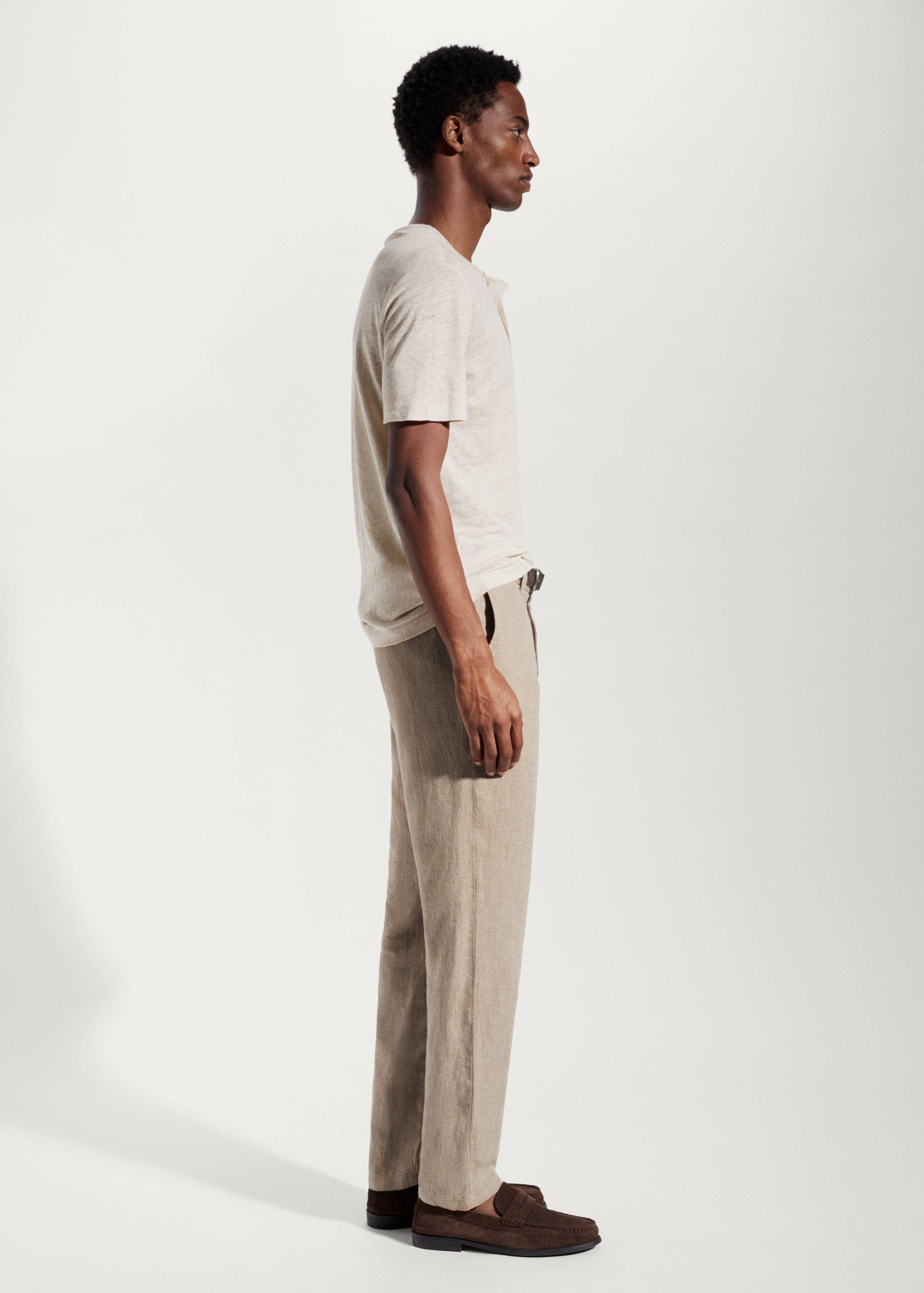 Henley-Shirt aus 100 % Leinen - Detail des Artikels 2