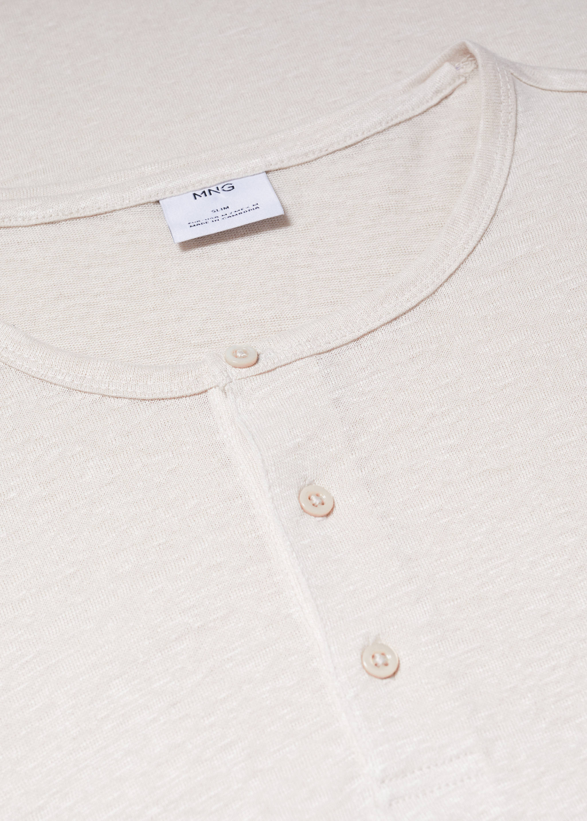 Henley-Shirt aus 100 % Leinen - Detail des Artikels 8