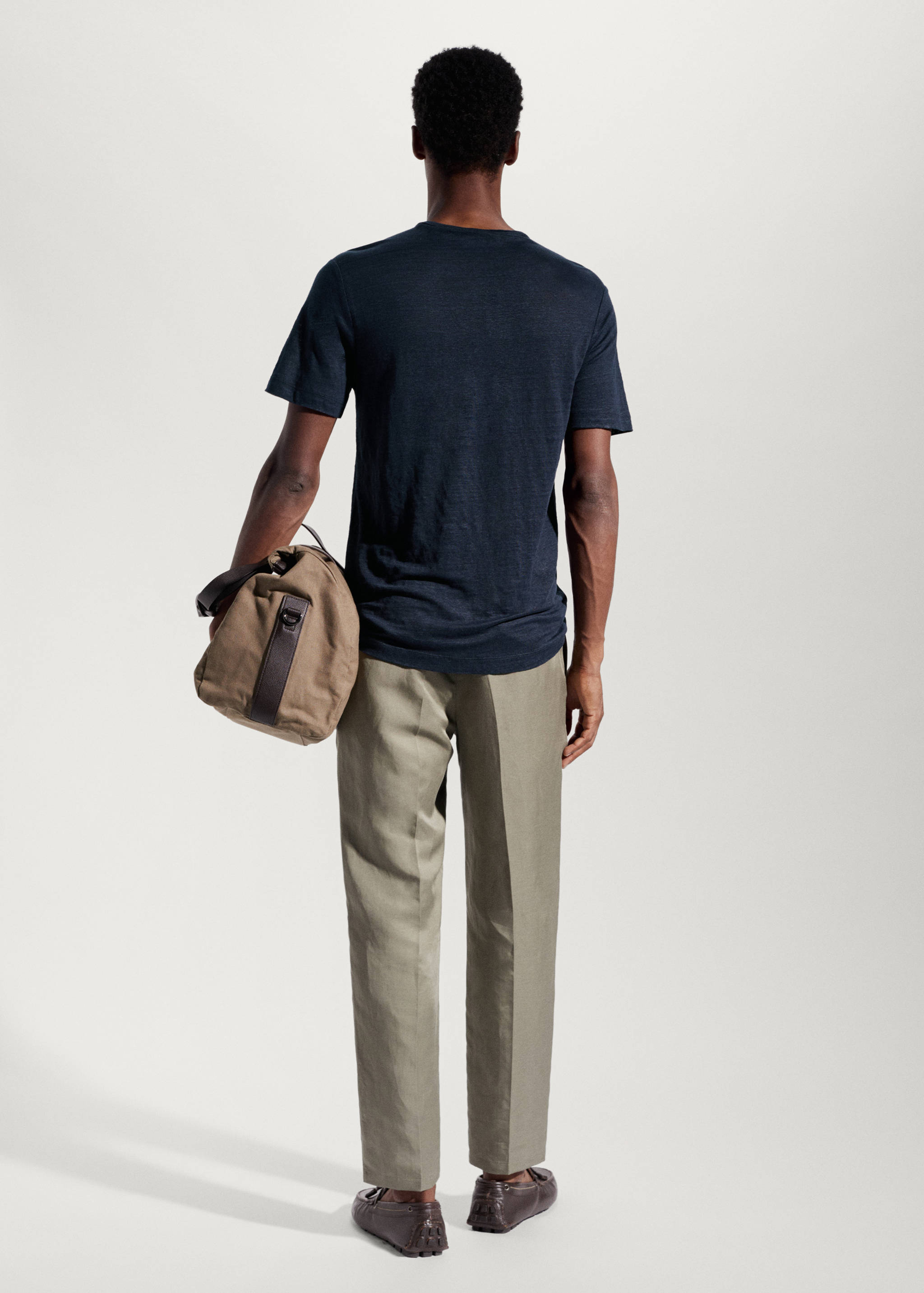 Henley-Shirt aus 100 % Leinen - Rückseite des Artikels