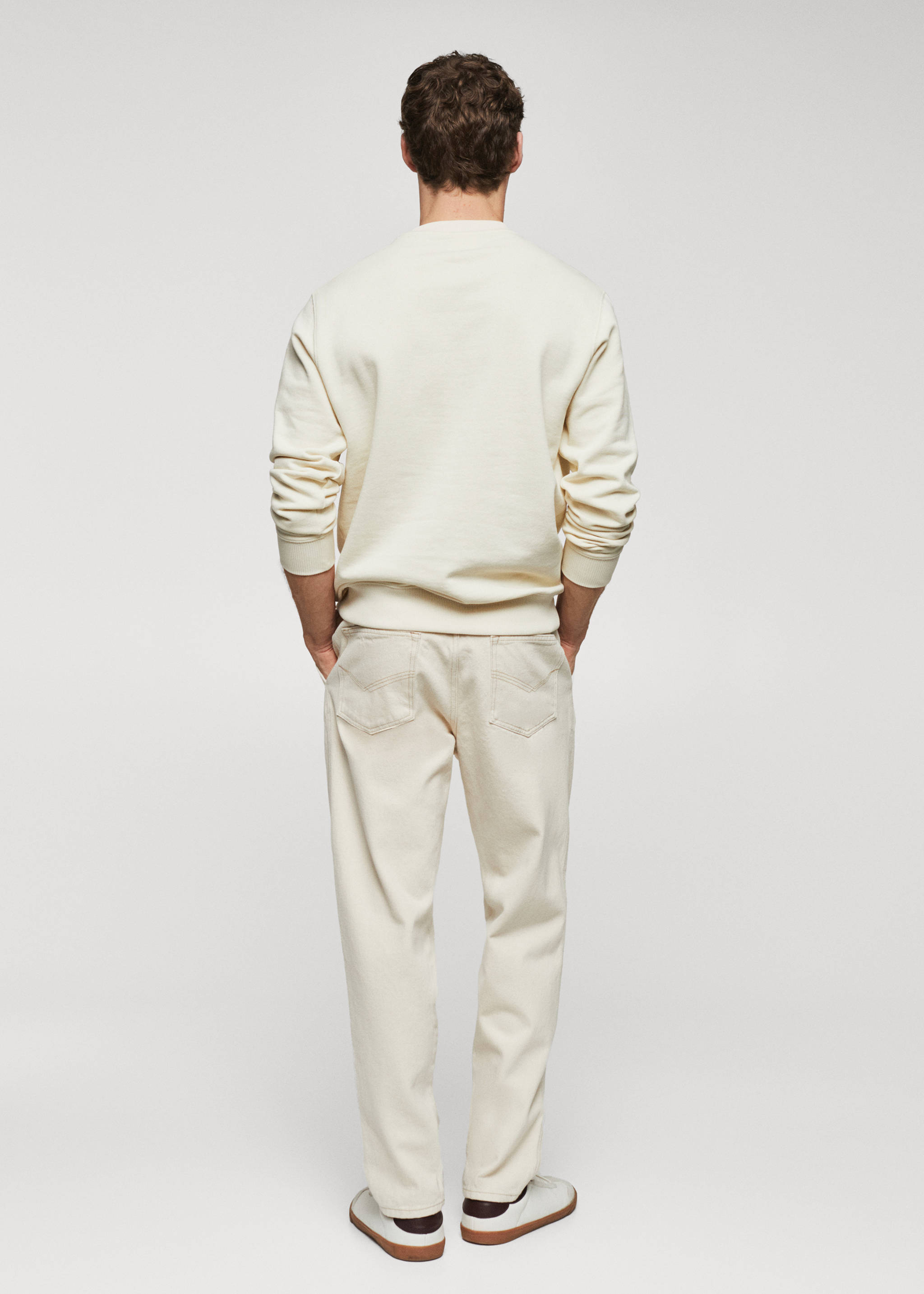 100% cotton sweatshirt text - Reverse of the article