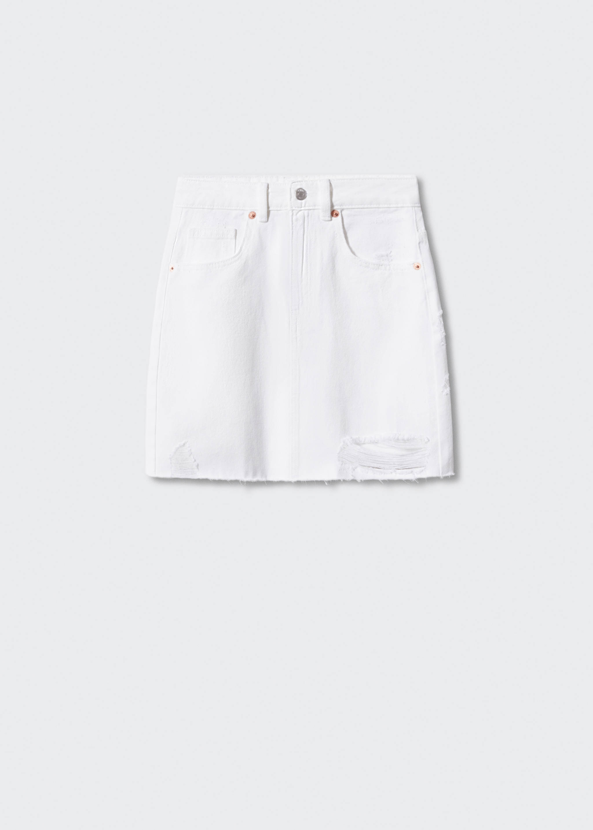 Minijupe jean ourlet effiloché - Article sans modèle