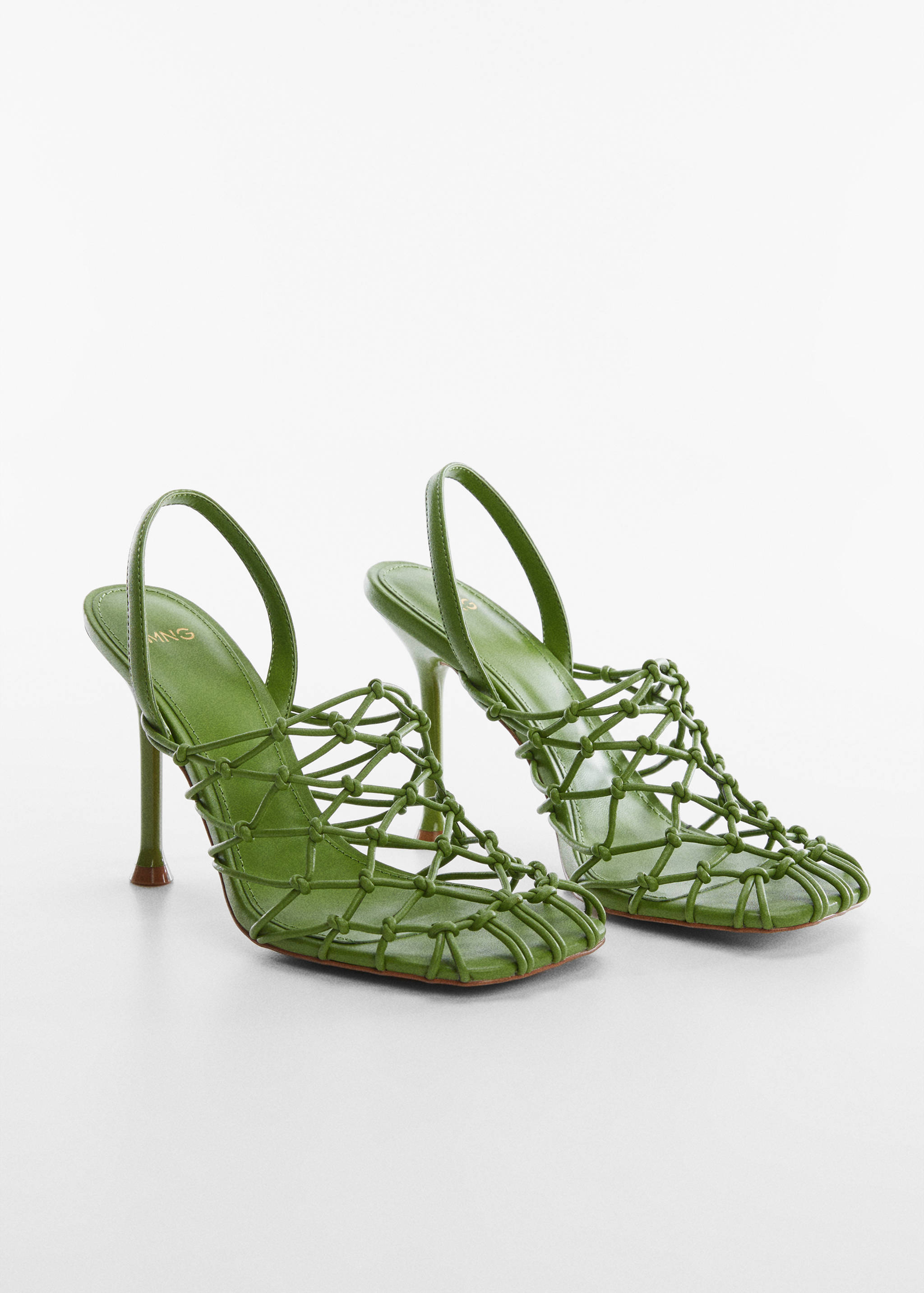 Sandals with red heel - Medium plane