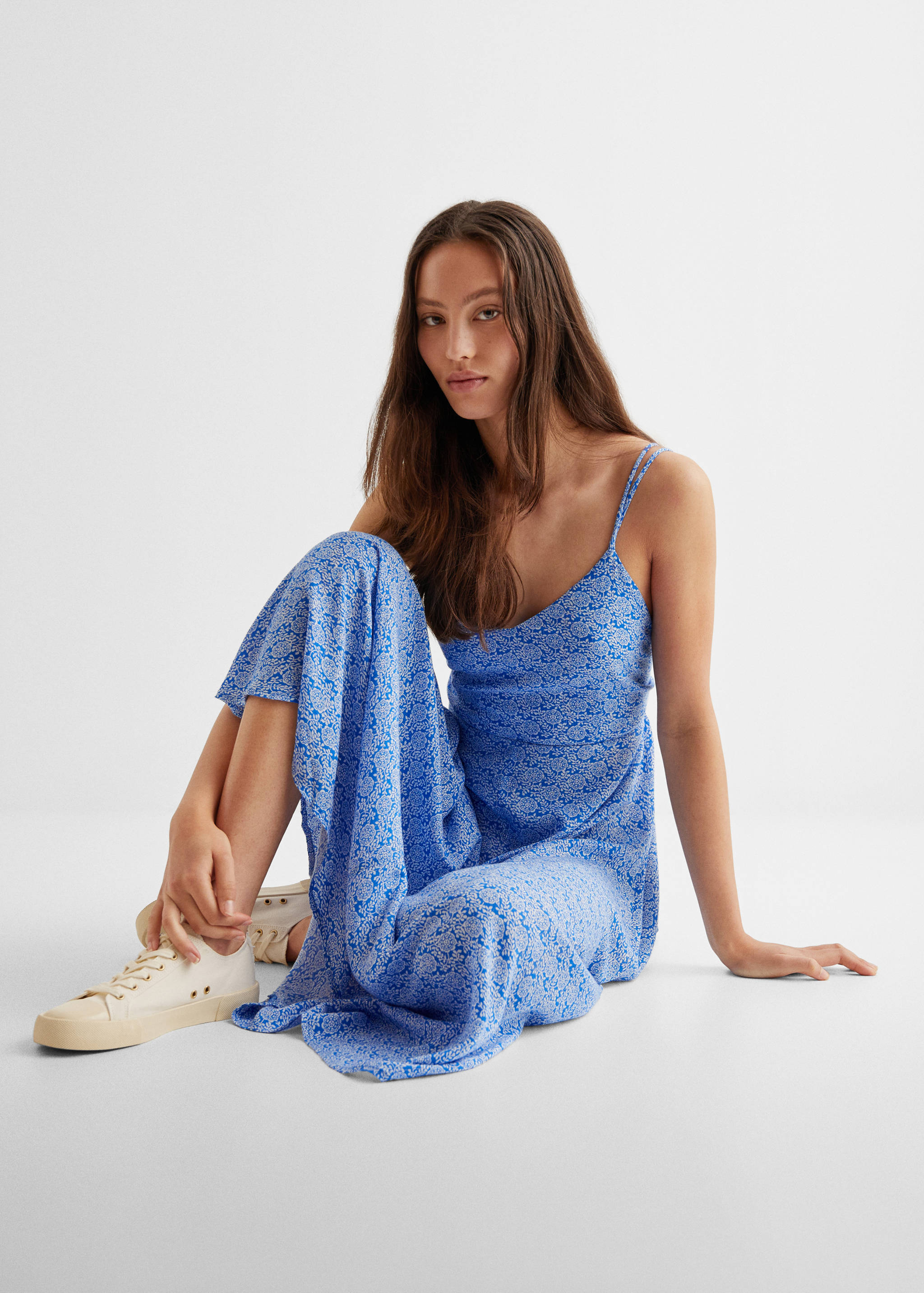 Langes, bedrucktes Kleid - Detail des Artikels 2