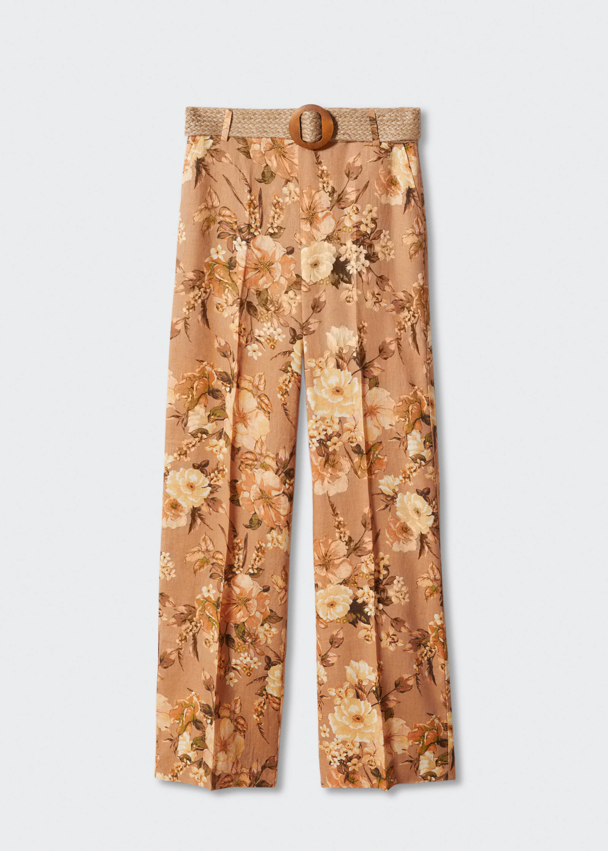 Floral linen trousers - Article without model