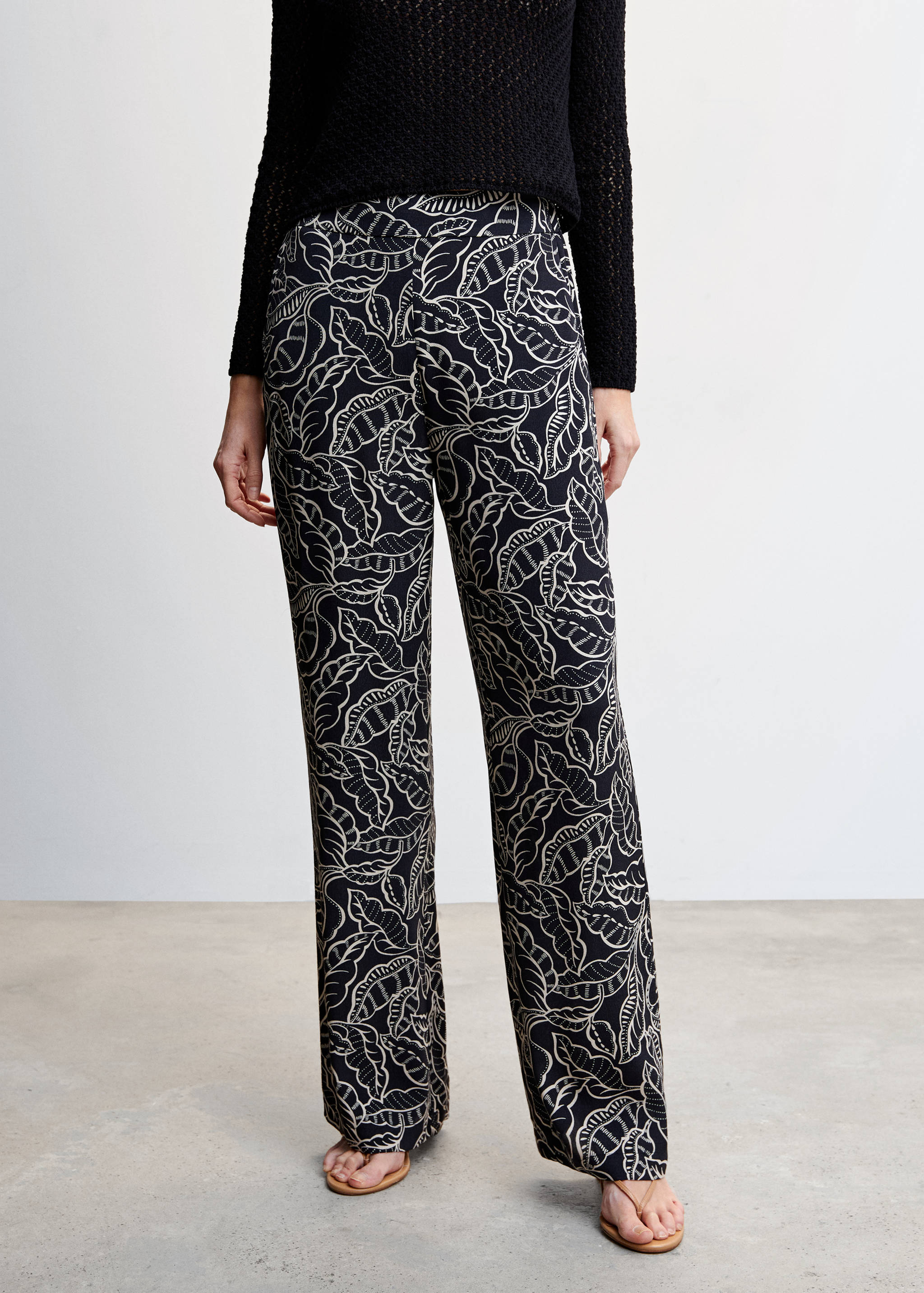 Floral palazzo trousers - Medium plane