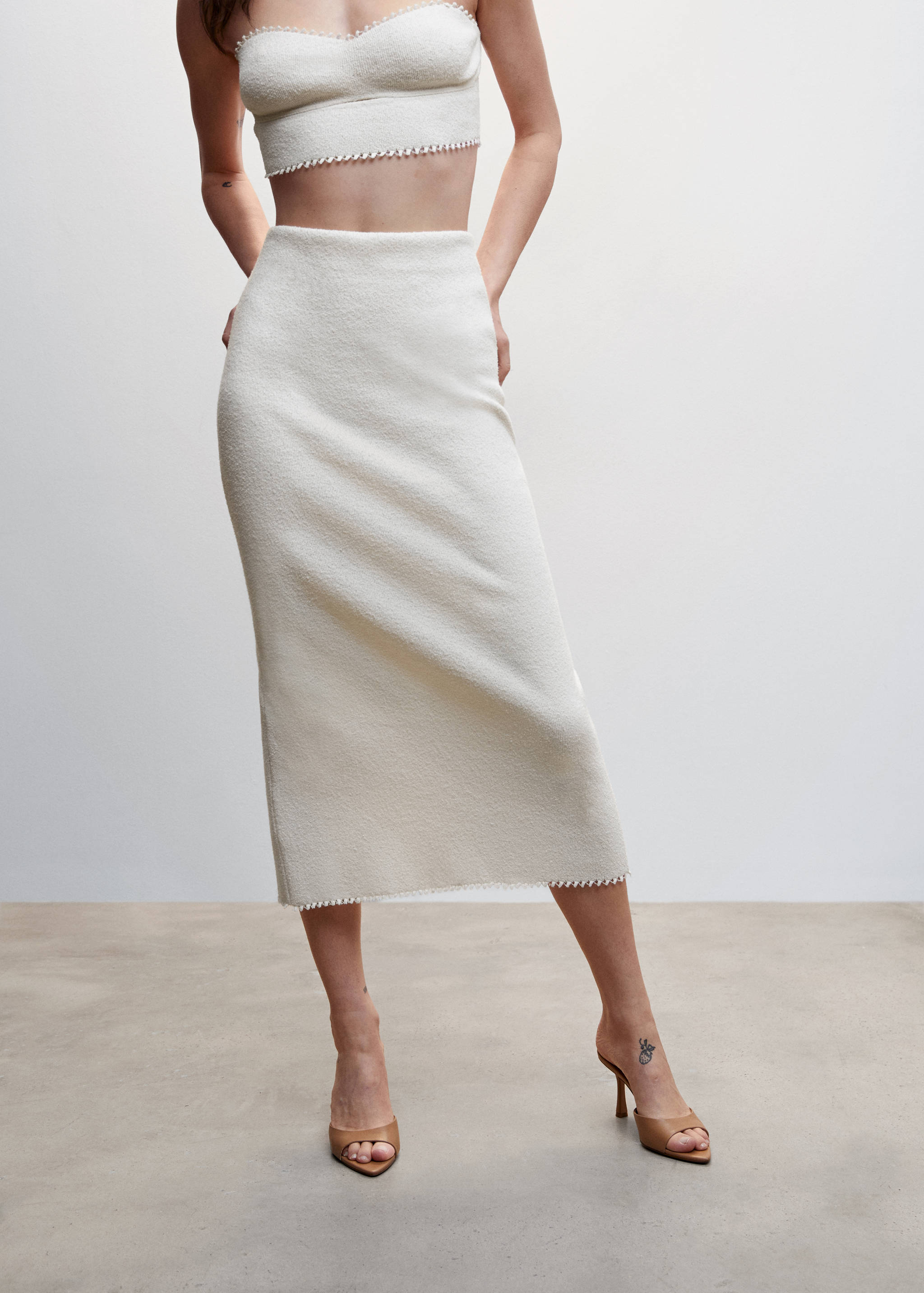 Jupe midi maille - Plan moyen