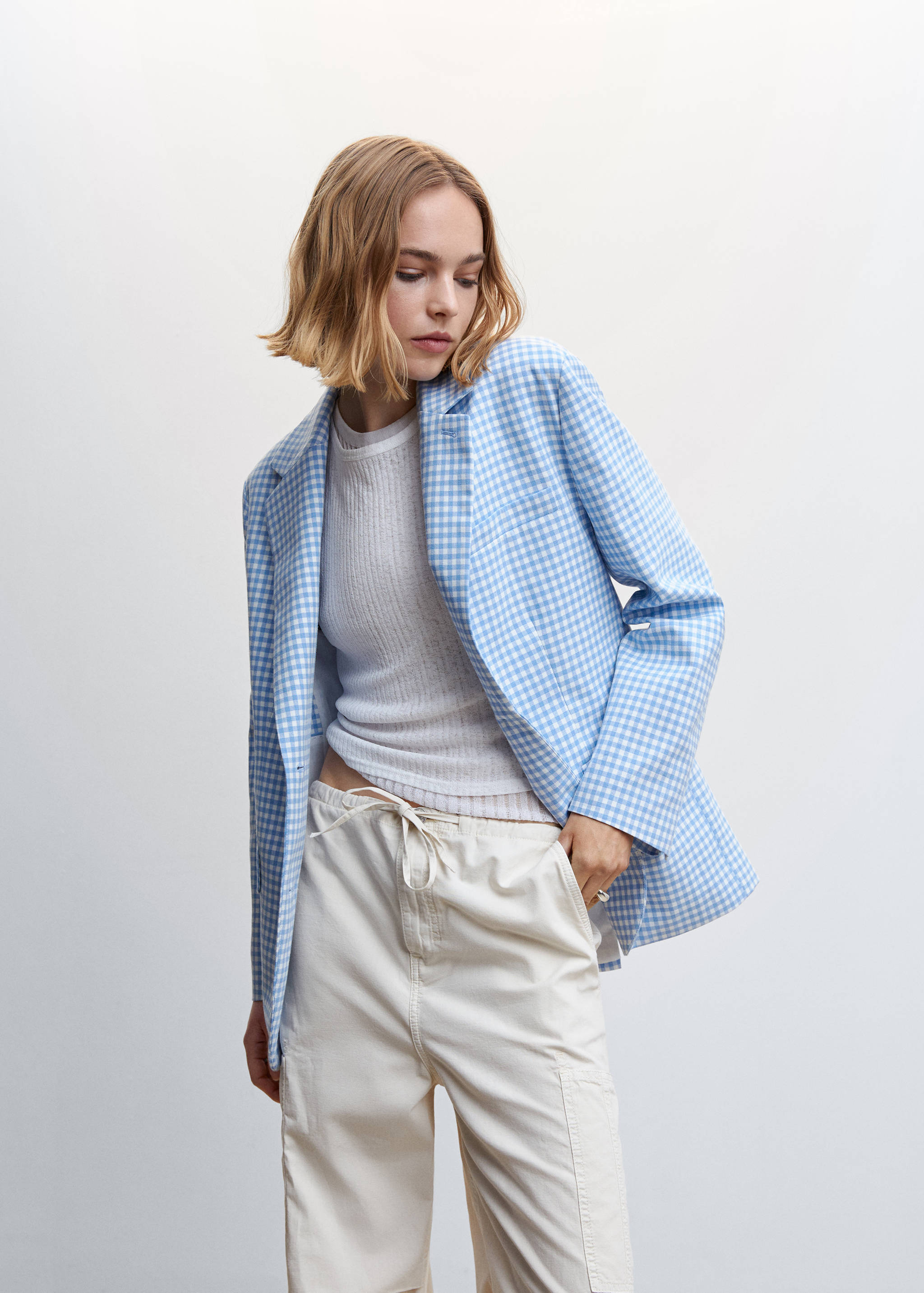 Americana cuadros vichy - Plano medio