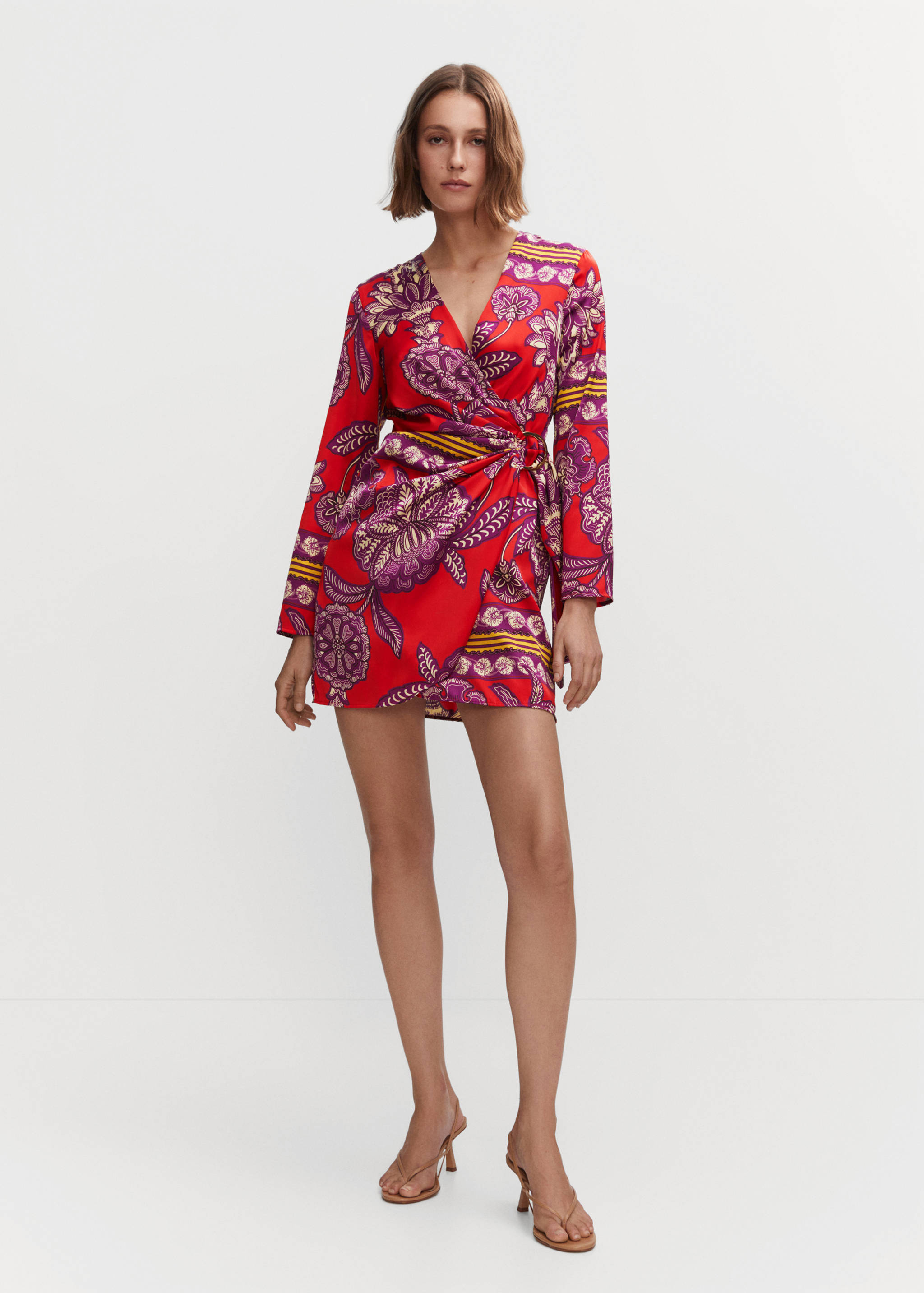 Printed satin dress - General plane