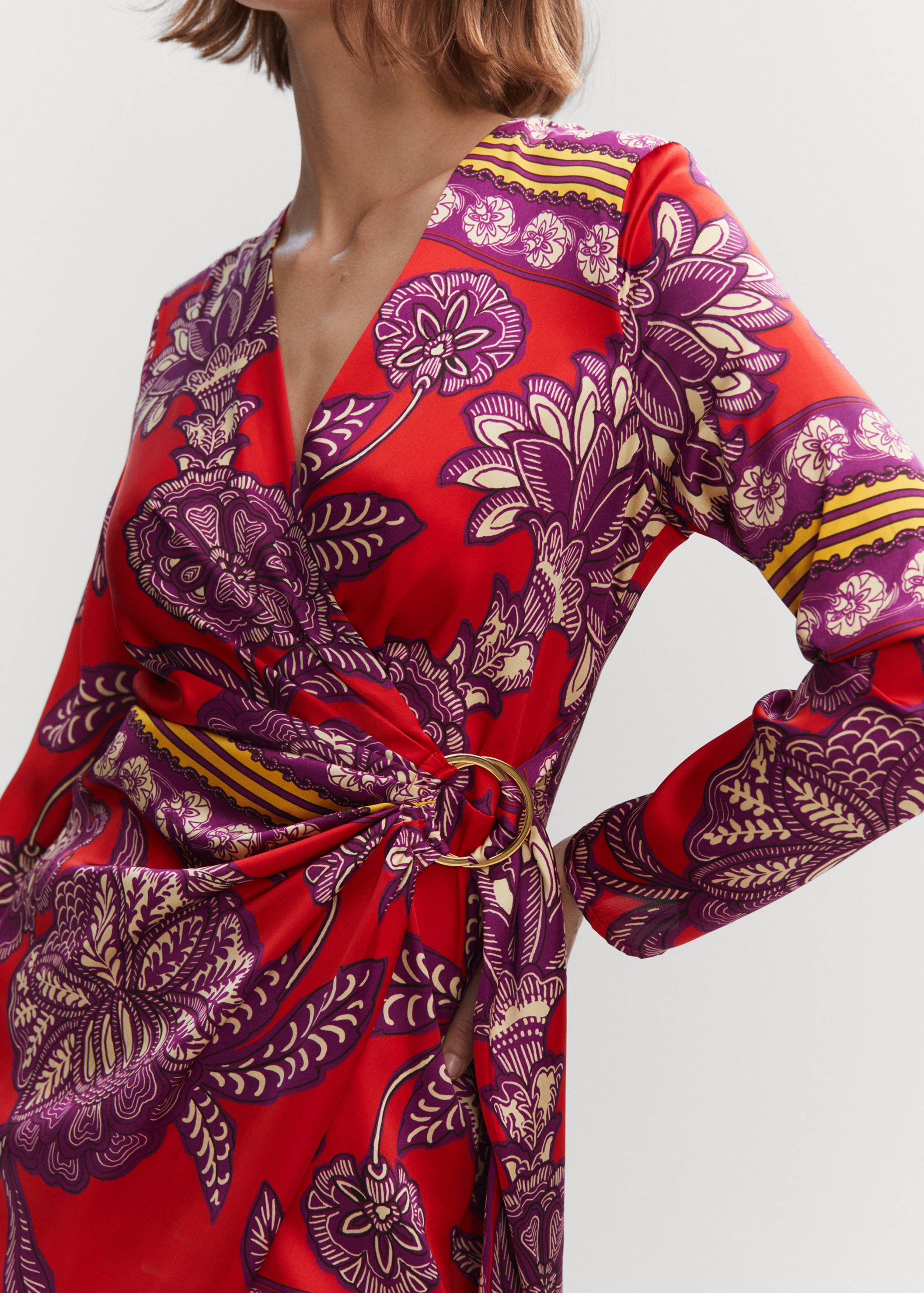 Printed satin dress - Details of the article 6