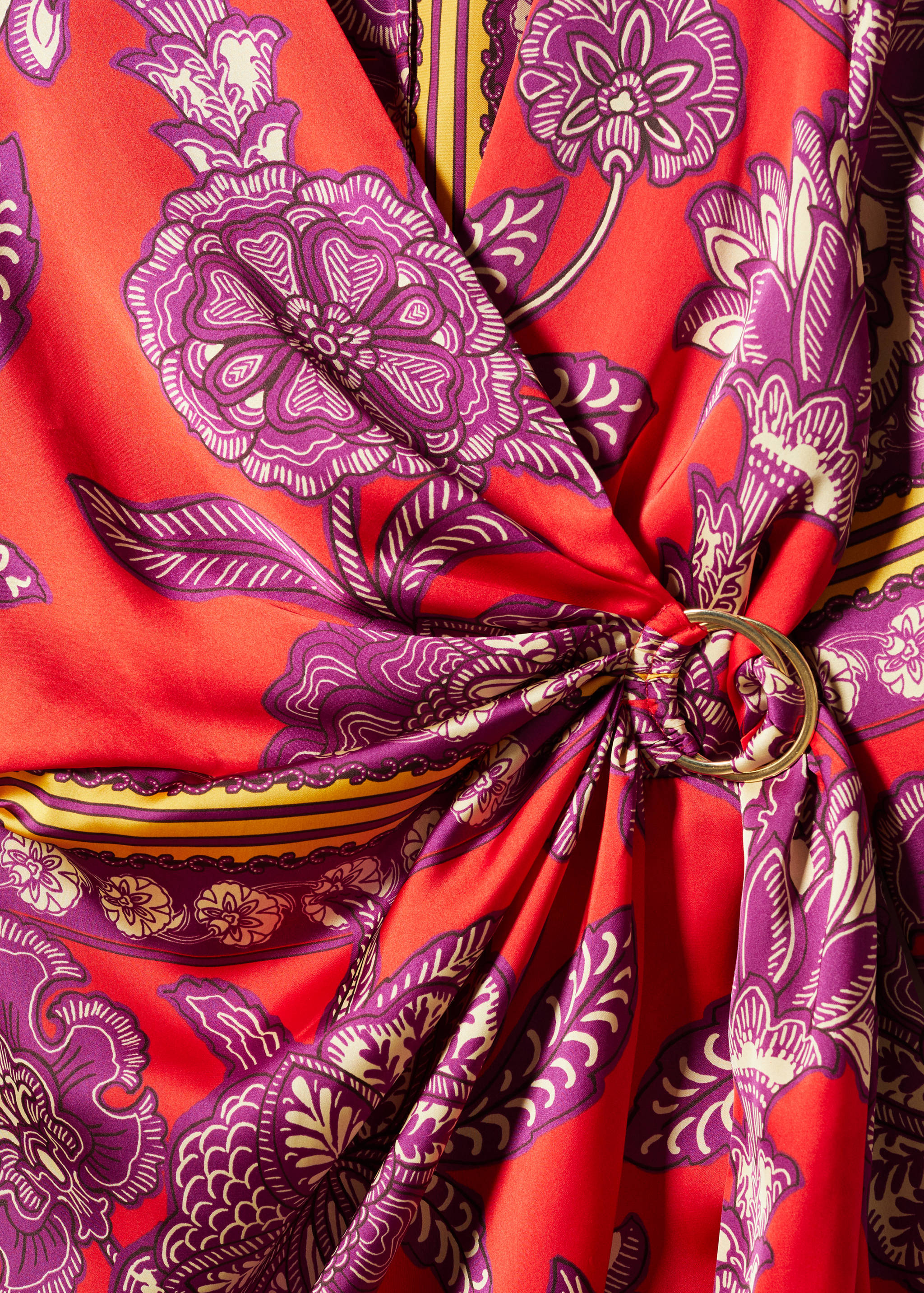 Printed satin dress - Details of the article 8