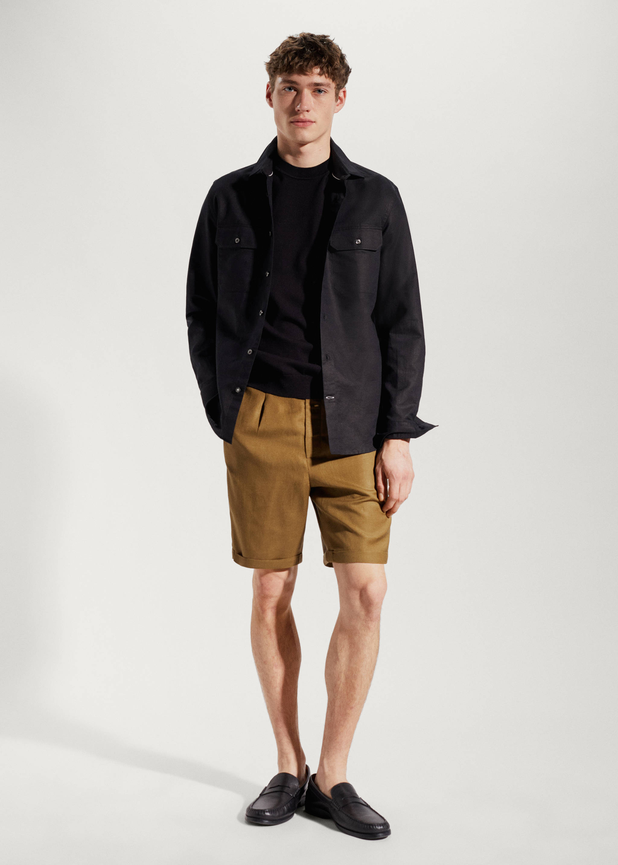 Shorts bermudes barreja lli - Pla general
