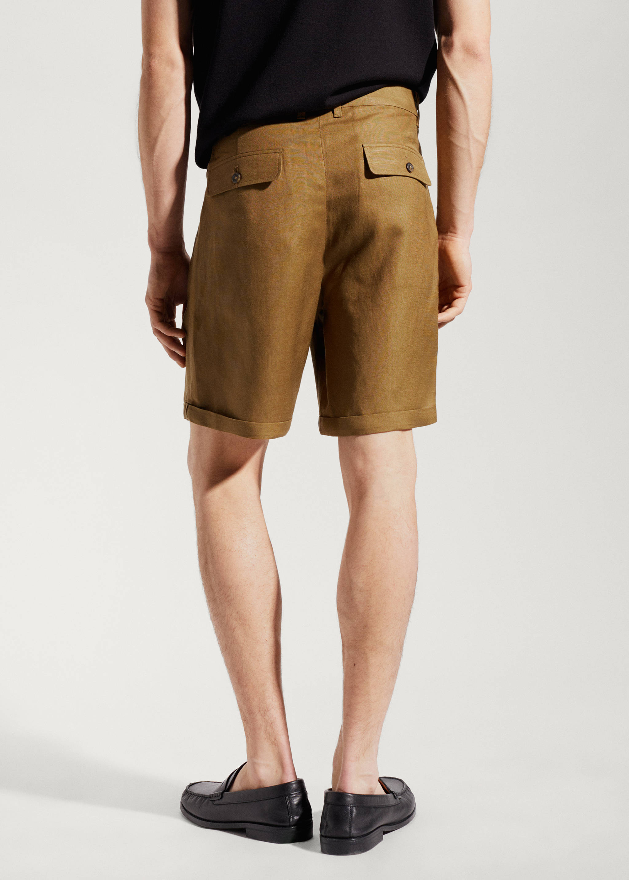 Shorts bermudes barreja lli - Revers de l'article