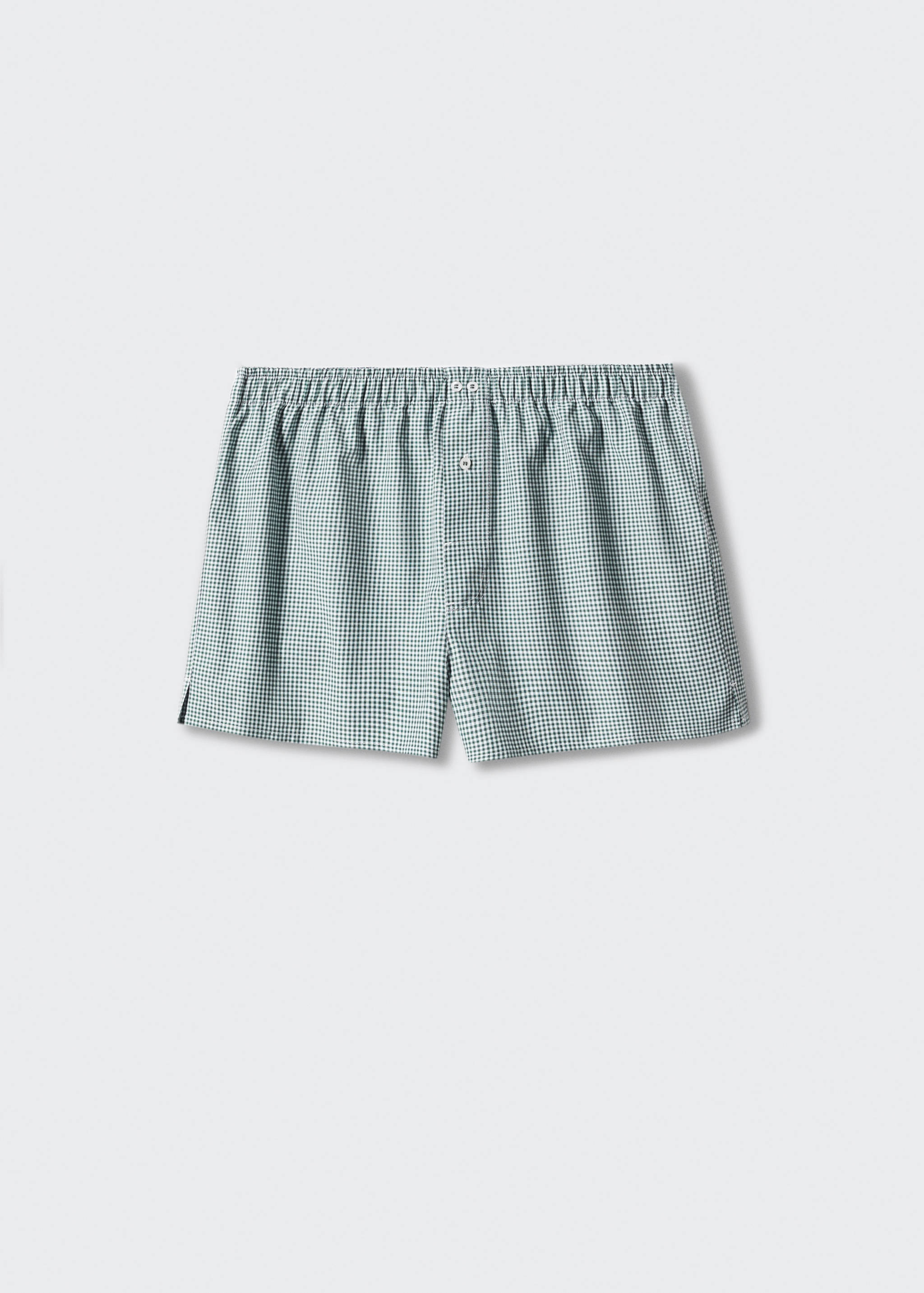 Gingham check cotton briefs - Article without model