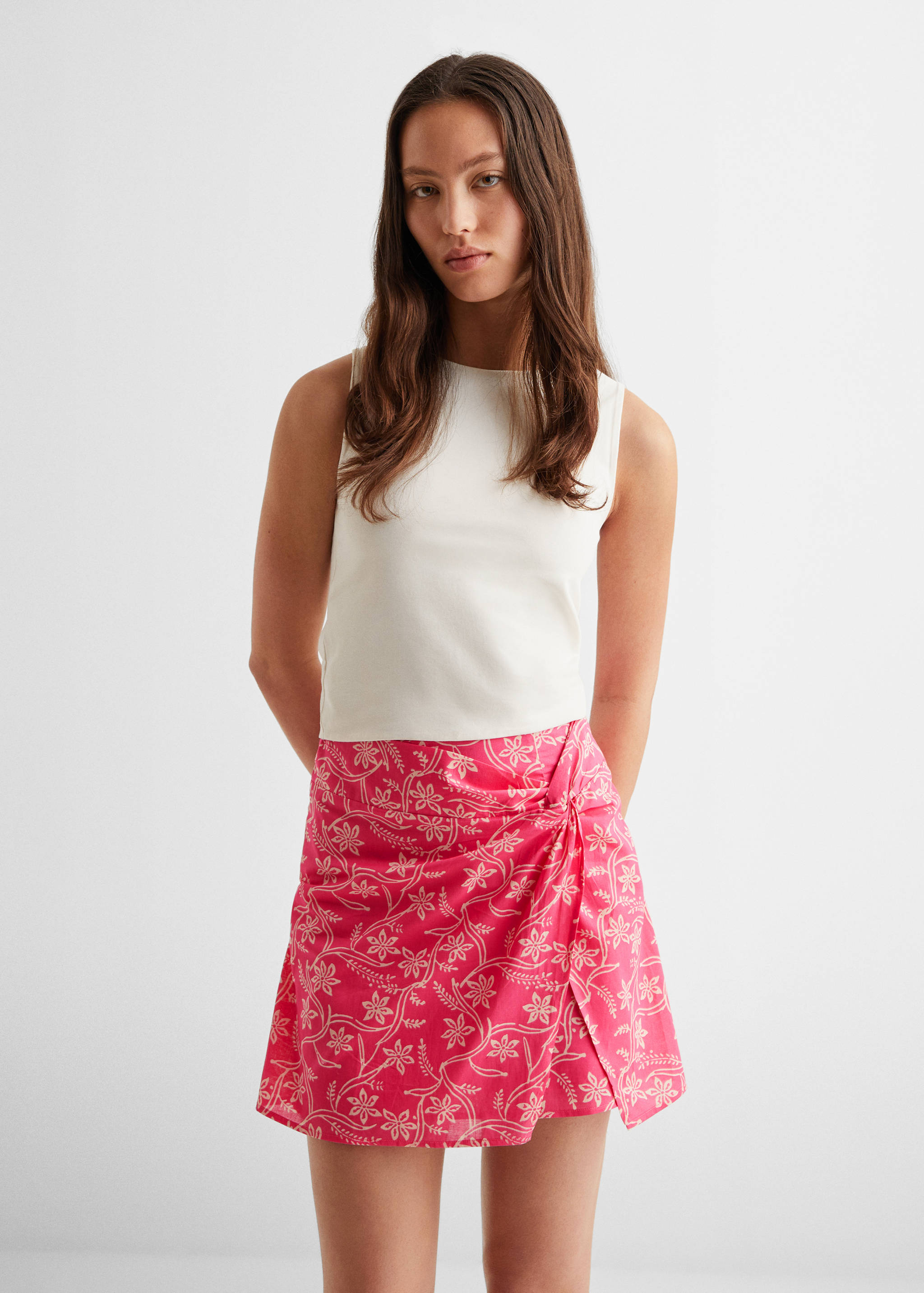 Knot printed skirt - Medium plane