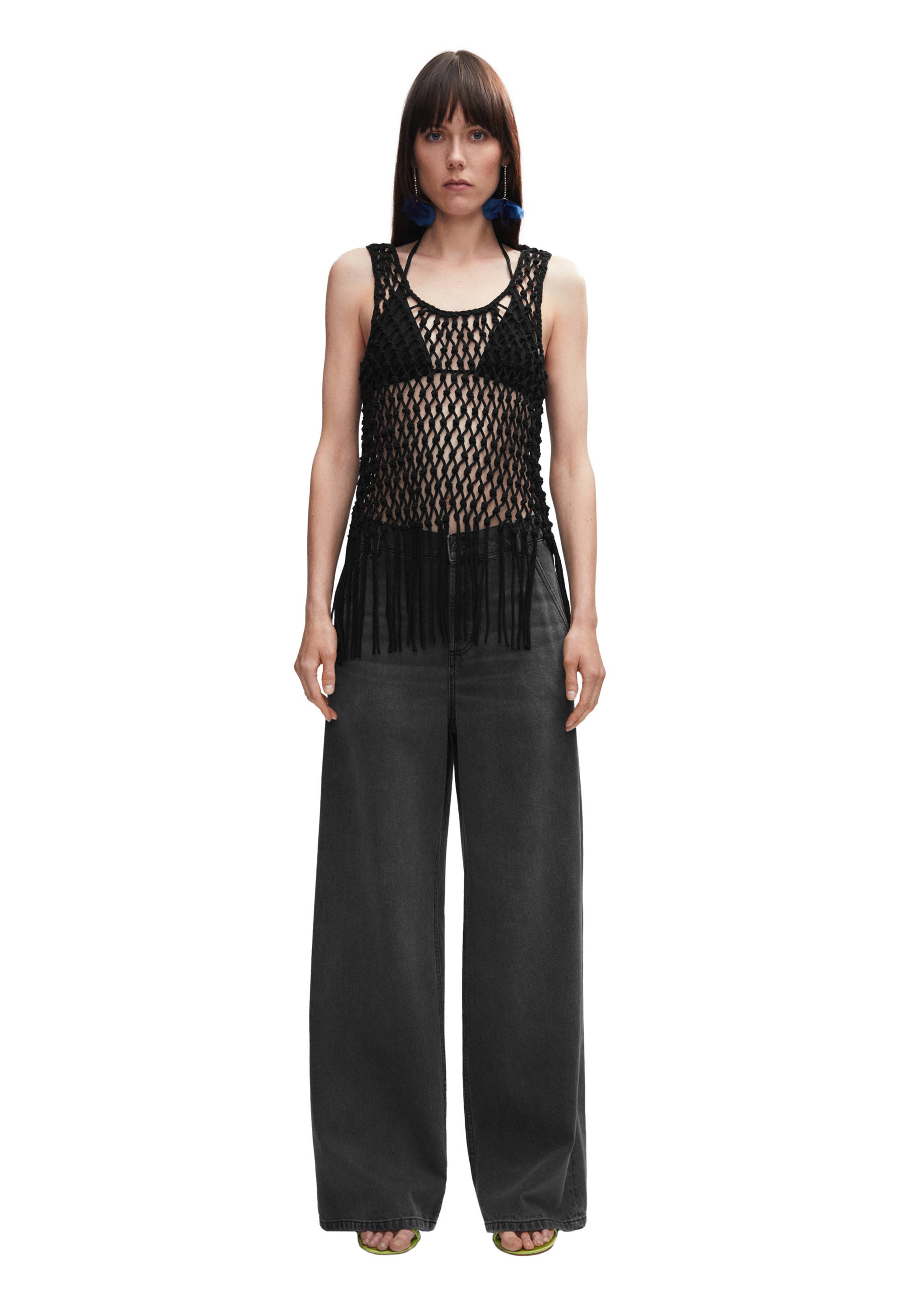 Mesh top with fringe detail - Details of the article 2