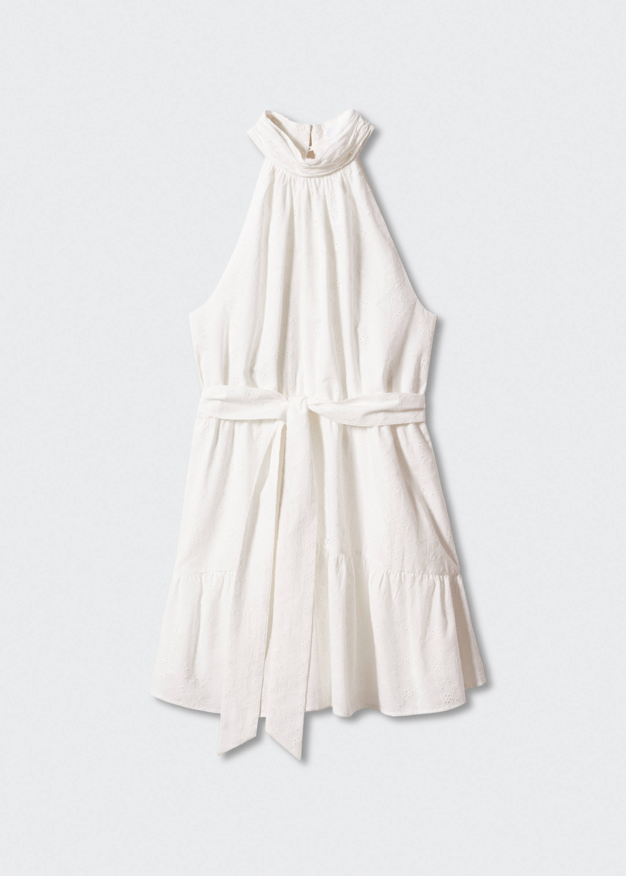 Embroidered halter-neck dress - Article without model