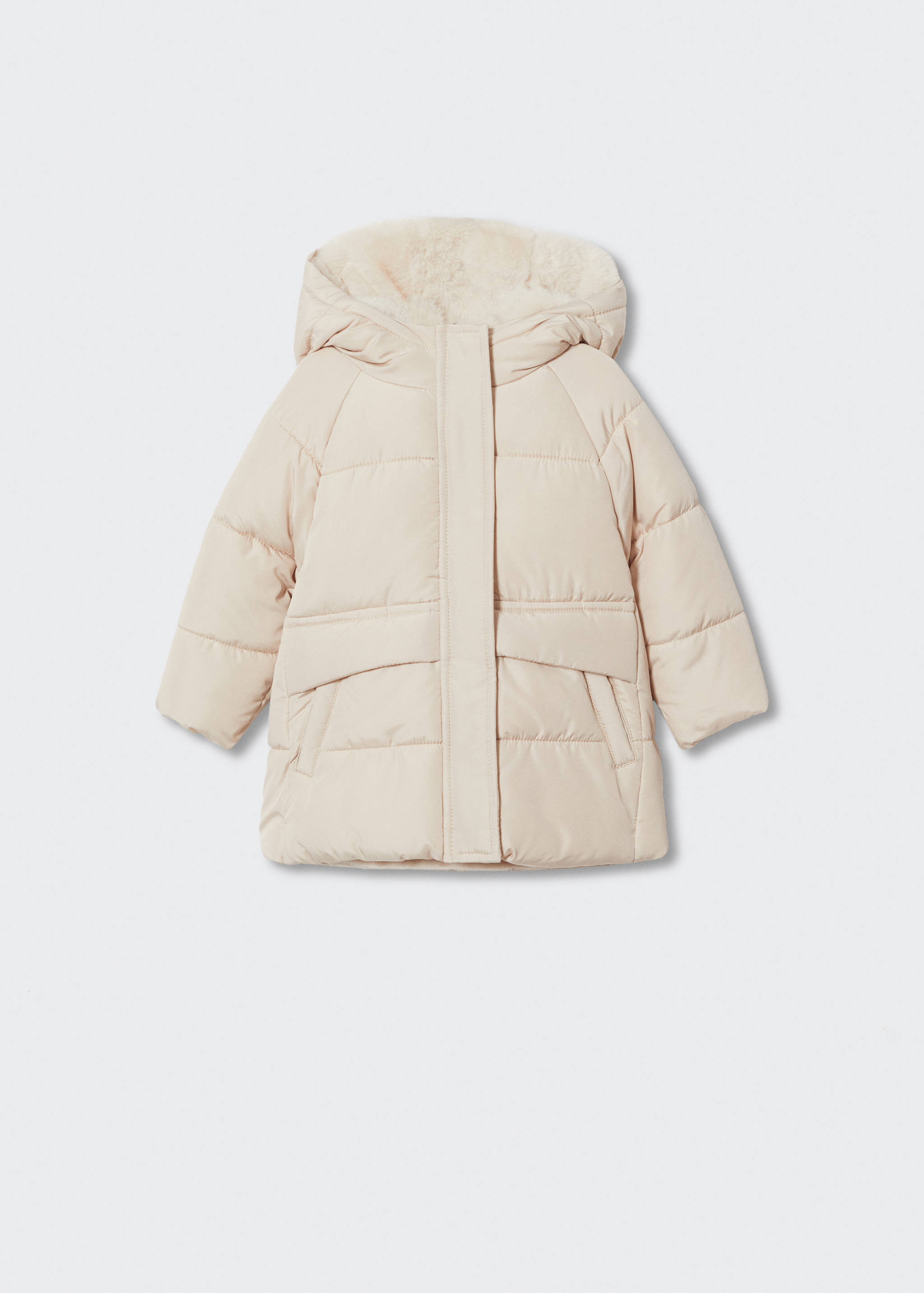 Padded anorak with shearling lining - Article without model